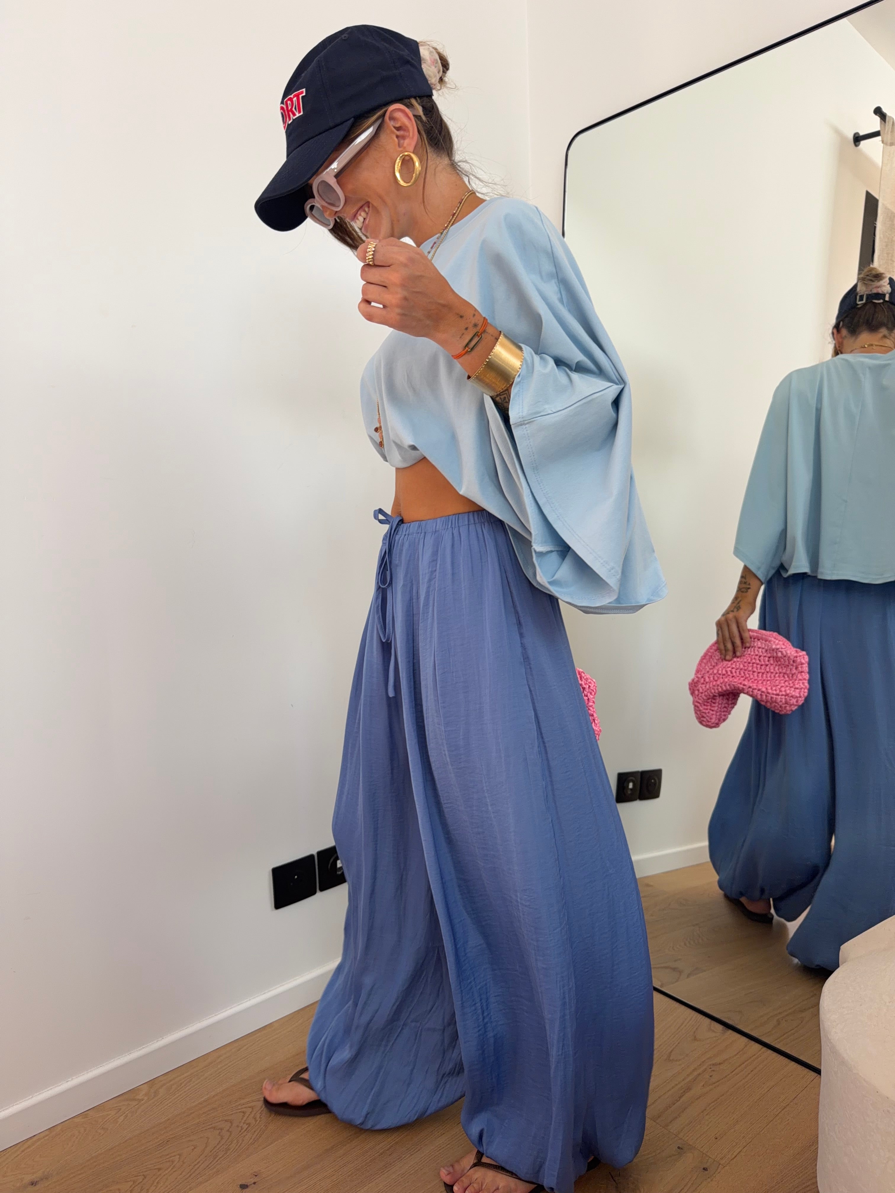 Pantalon ballon Liz - bleu