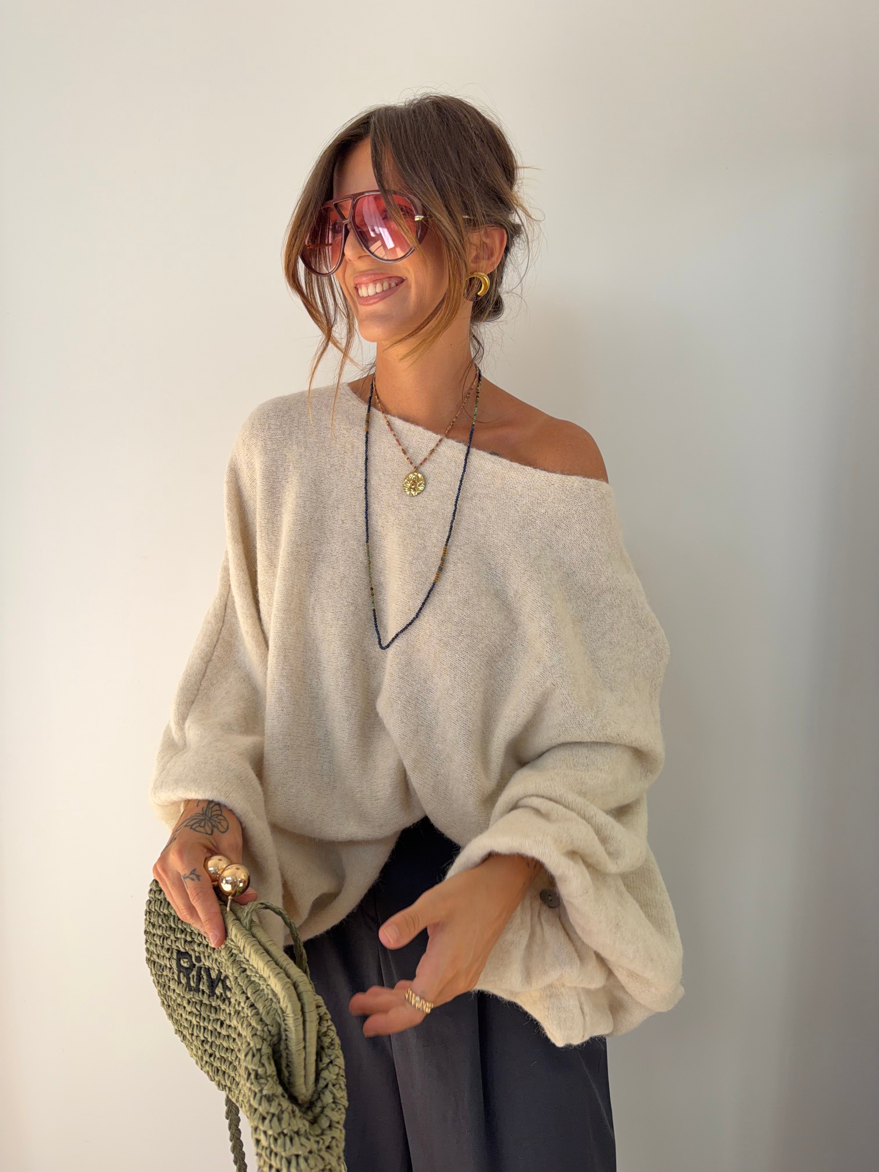 Pull oversize - beige