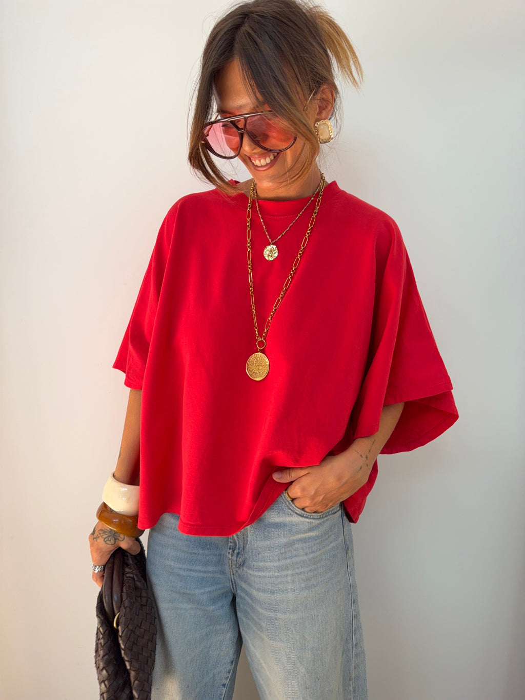T-shirt épais parfait - rouge
