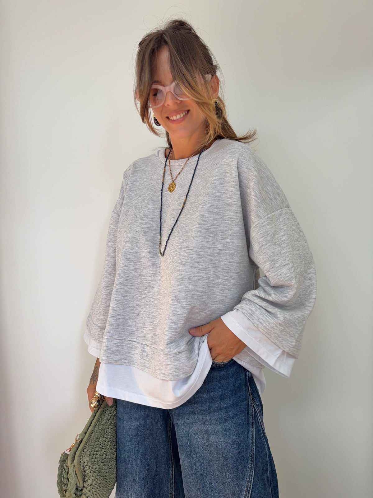 Double t-shirt - gris