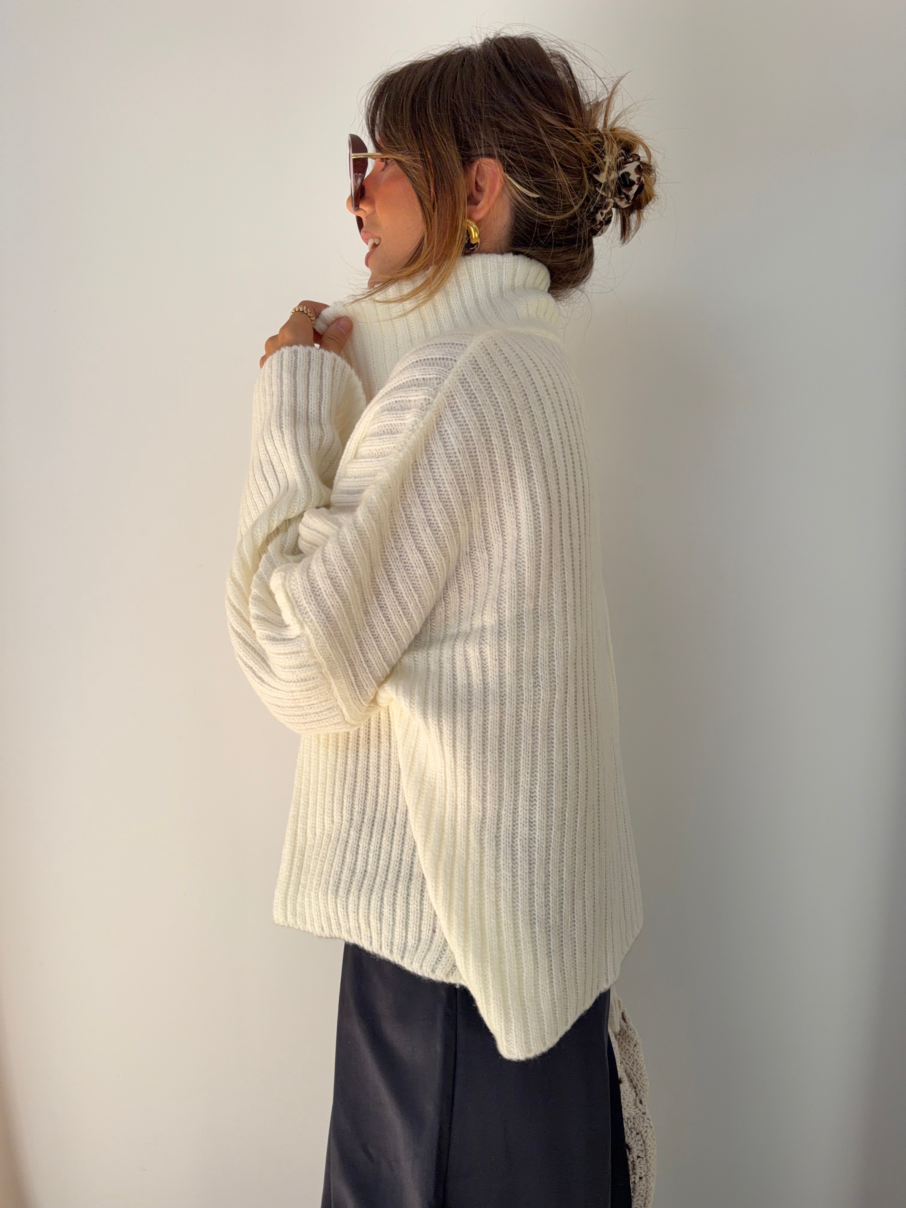 Veste cotelée - blanche