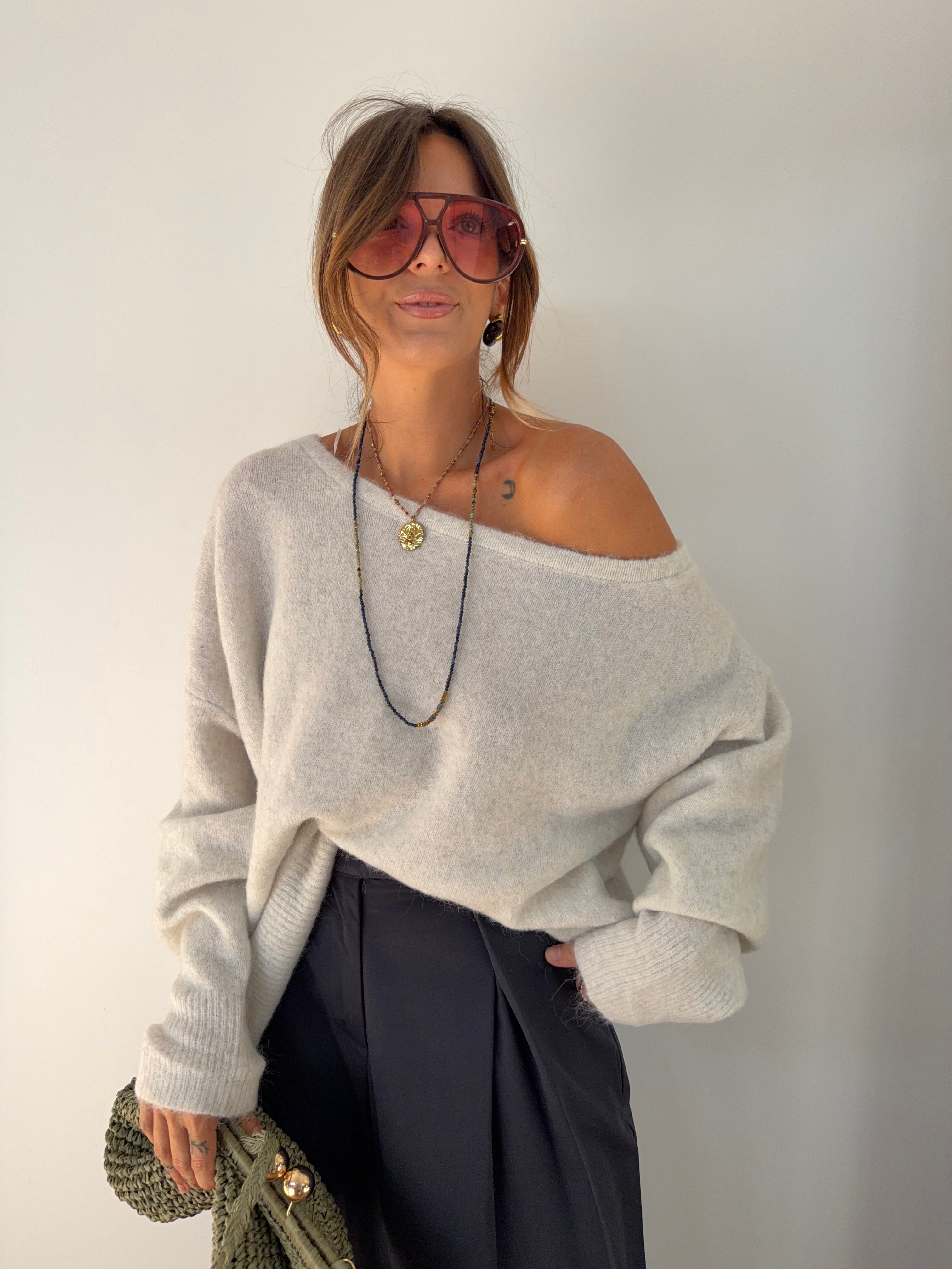 Pull Rome - gris chiné