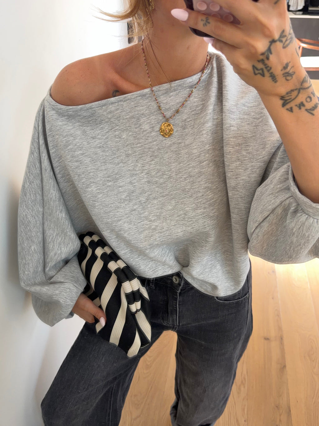 T-shirt bouffant gris