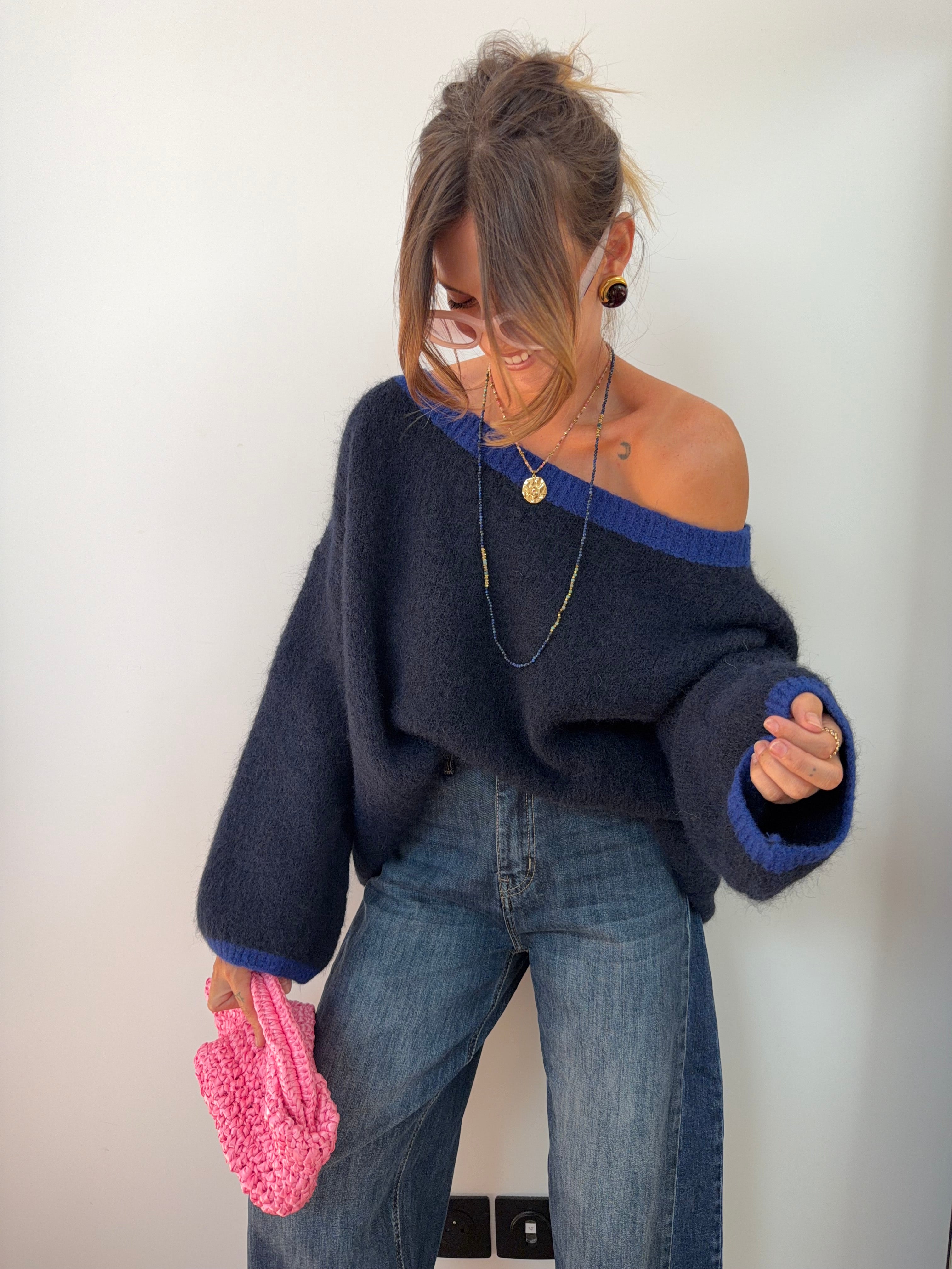 Pull Bali - bleu et bleu électrique