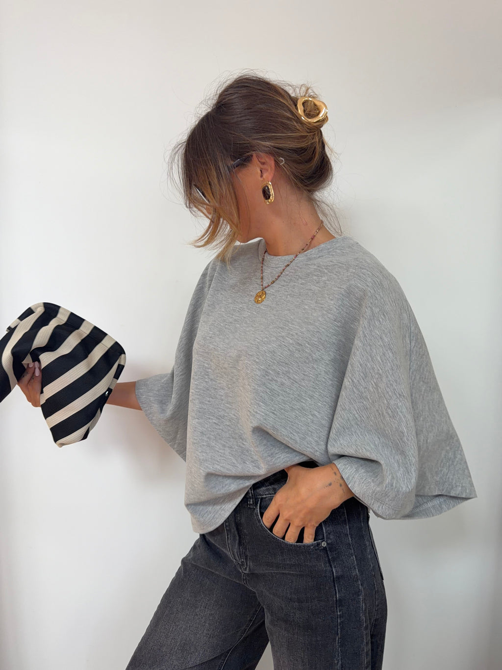 Sweat léger parfait  - gris