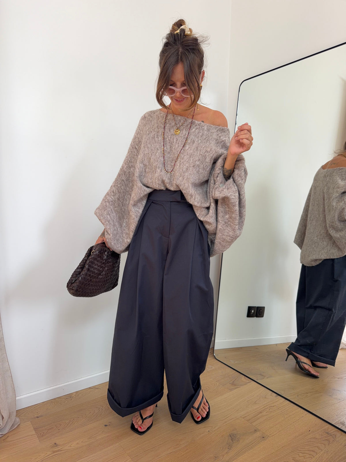 Pantalon droit - bleu