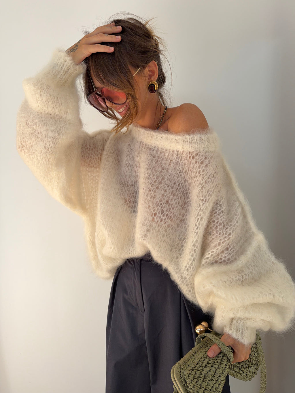 Pull 80% Mohair - beige