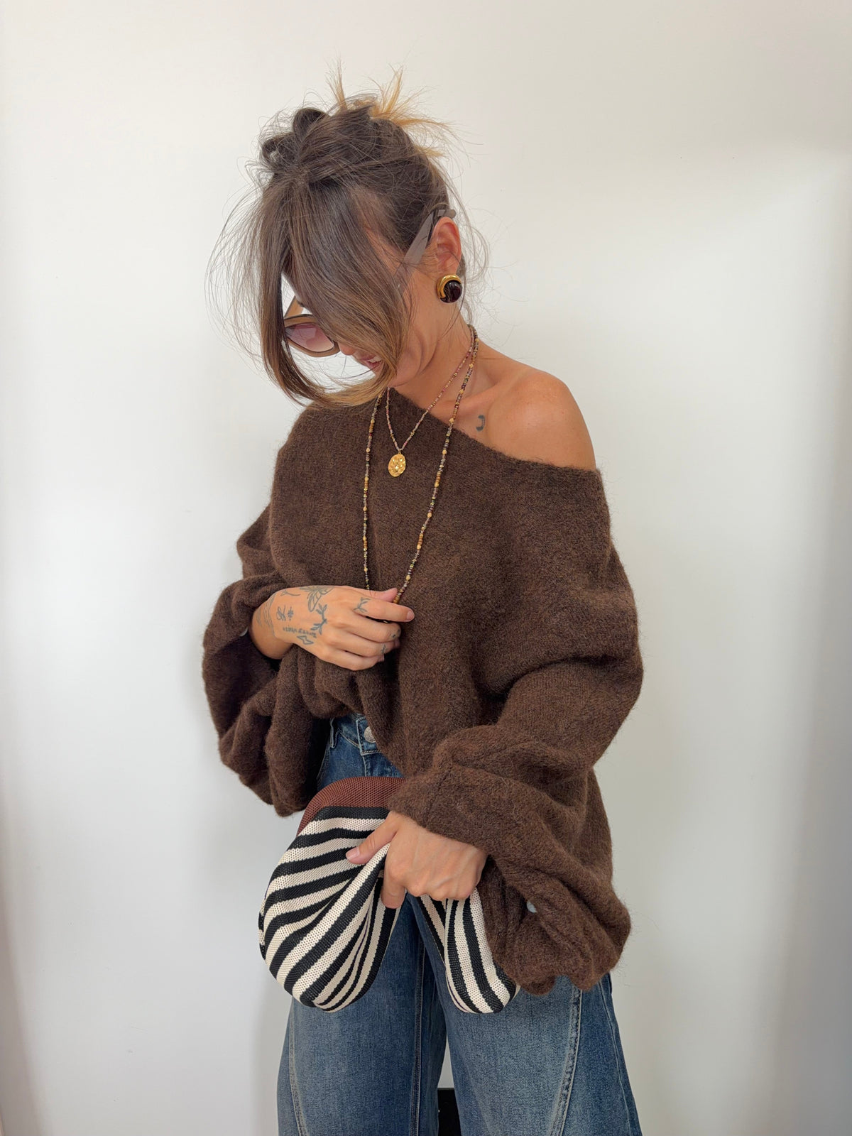 Pull oversize - chocolat