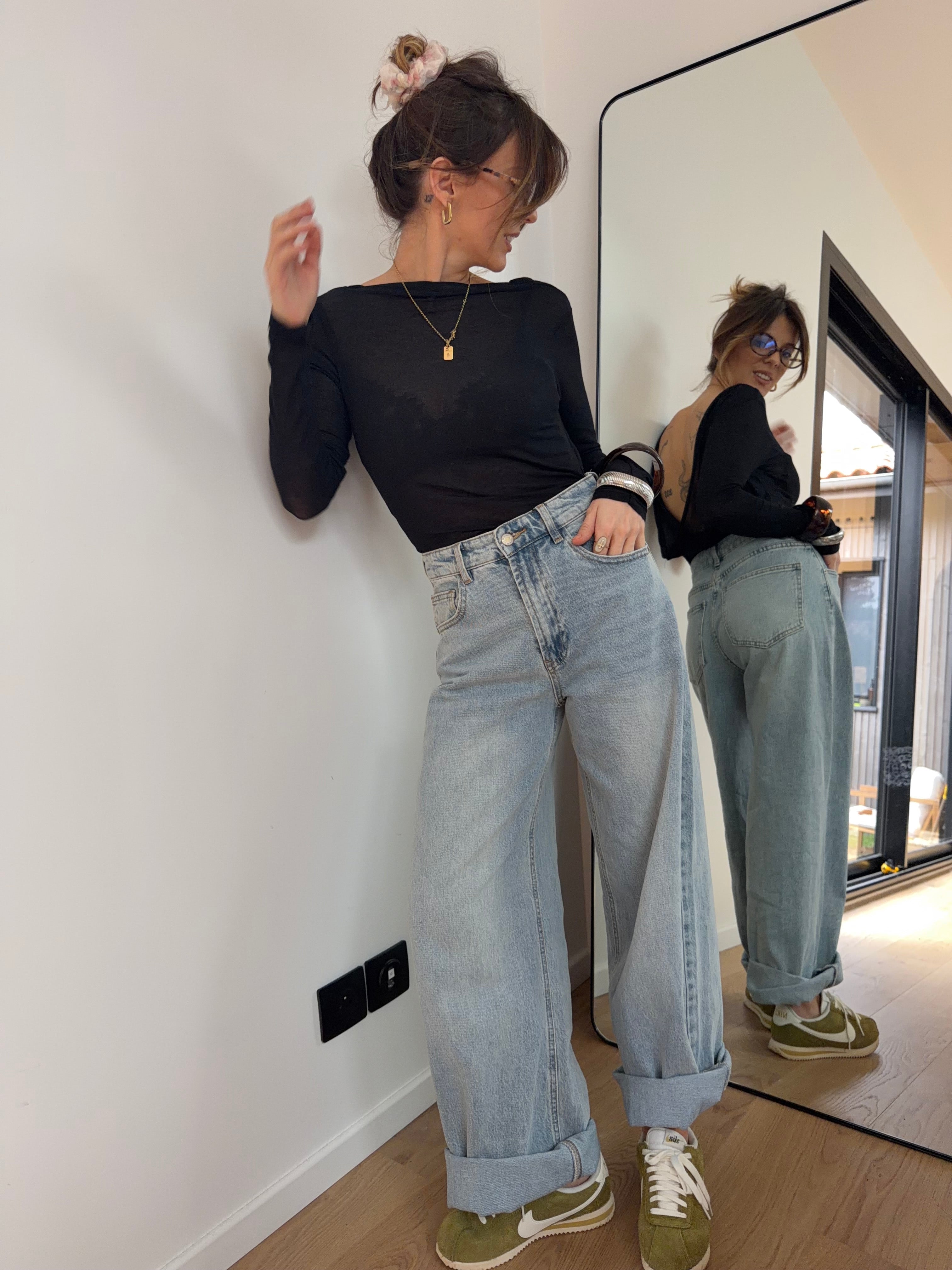 Haut dos nu en cachemire - noir
