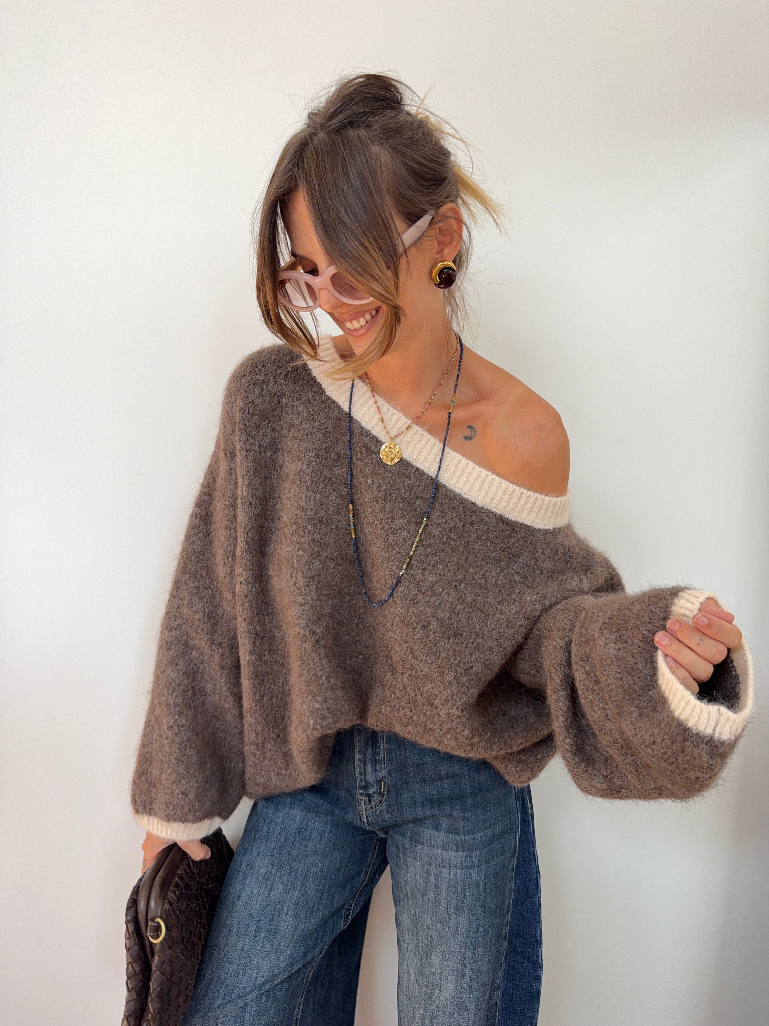 Pull Bali - moka et beige