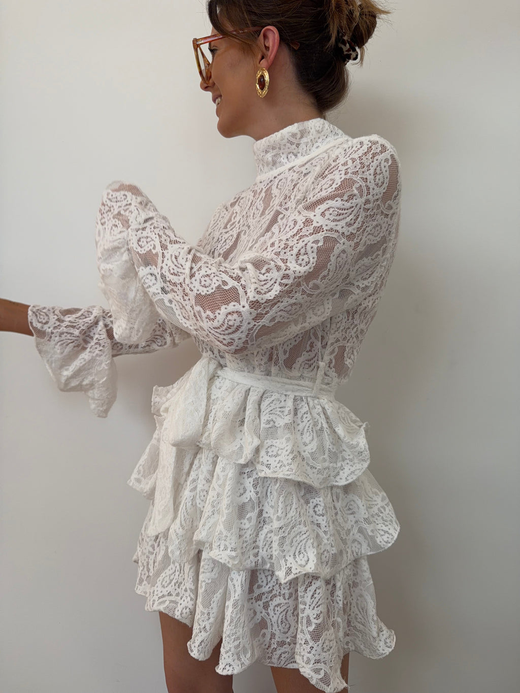 Robe dentelle - blanche