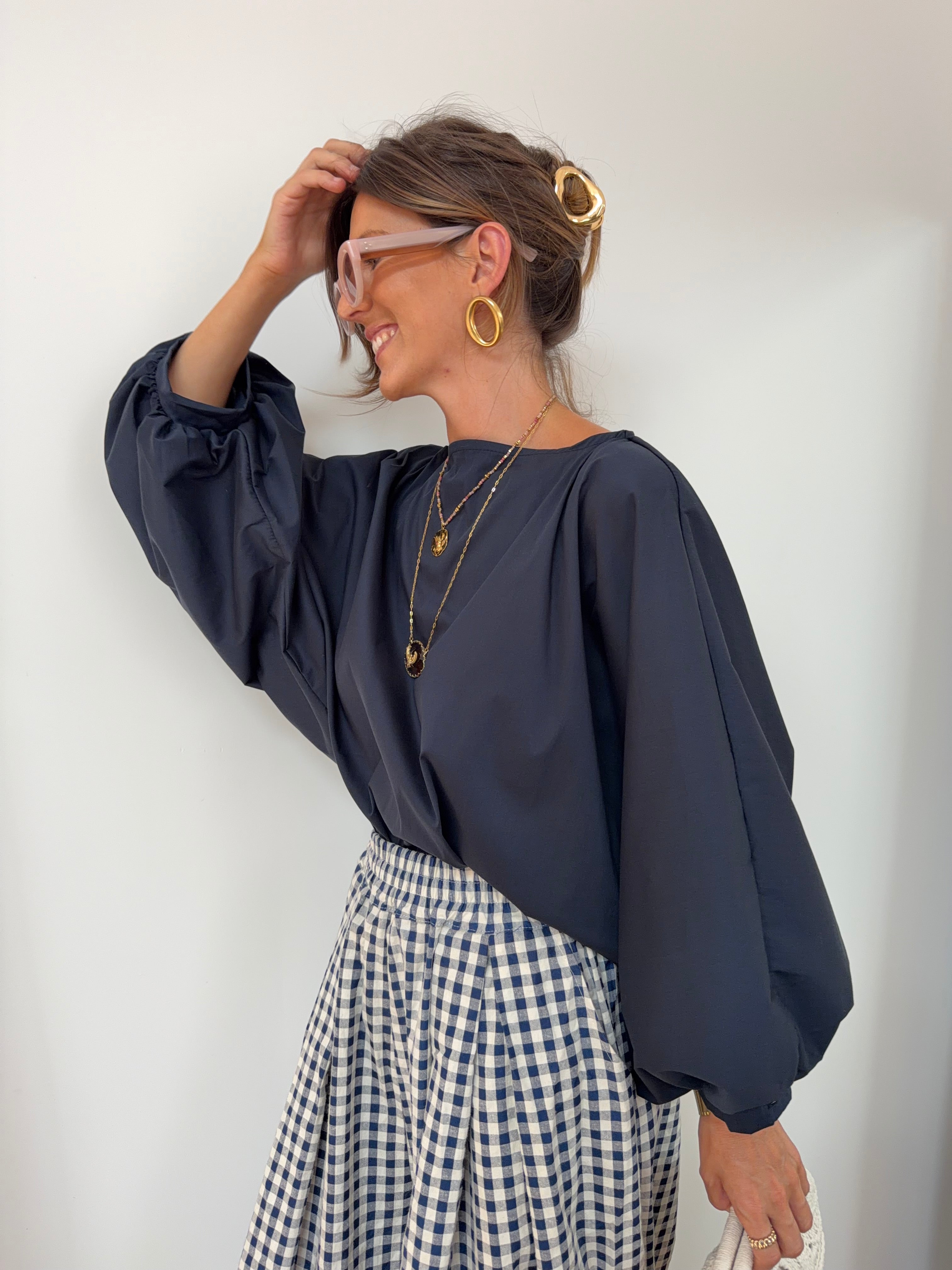 Blouse Elia - bleu marine