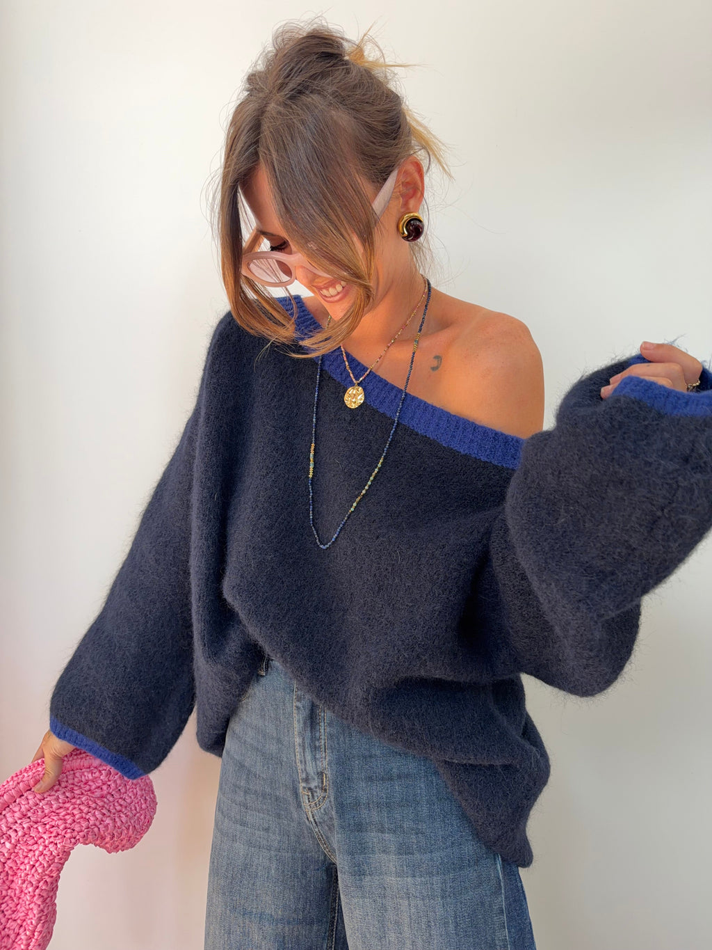 Pull Bali - bleu et bleu électrique