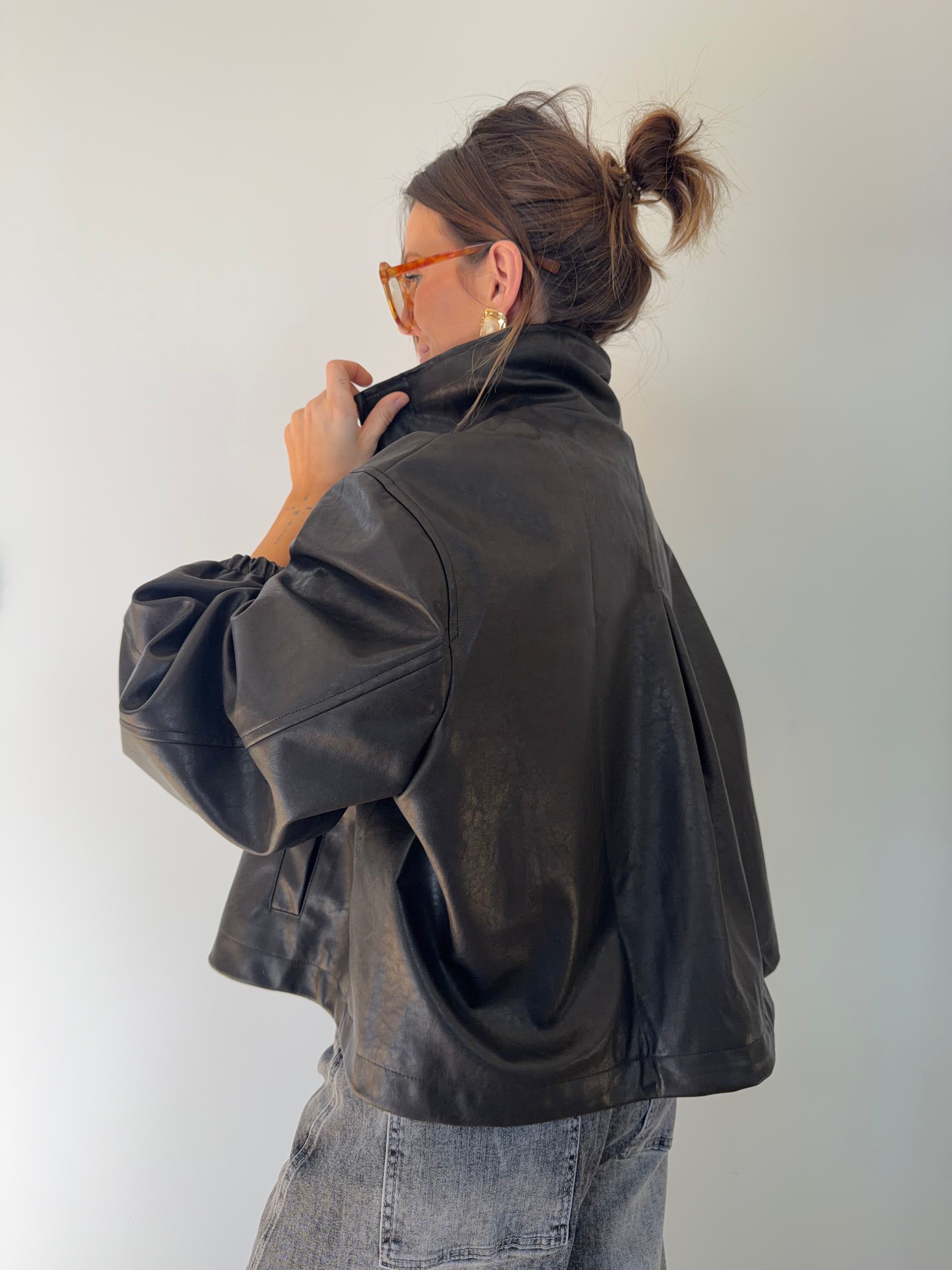 Veste similicuir - noire