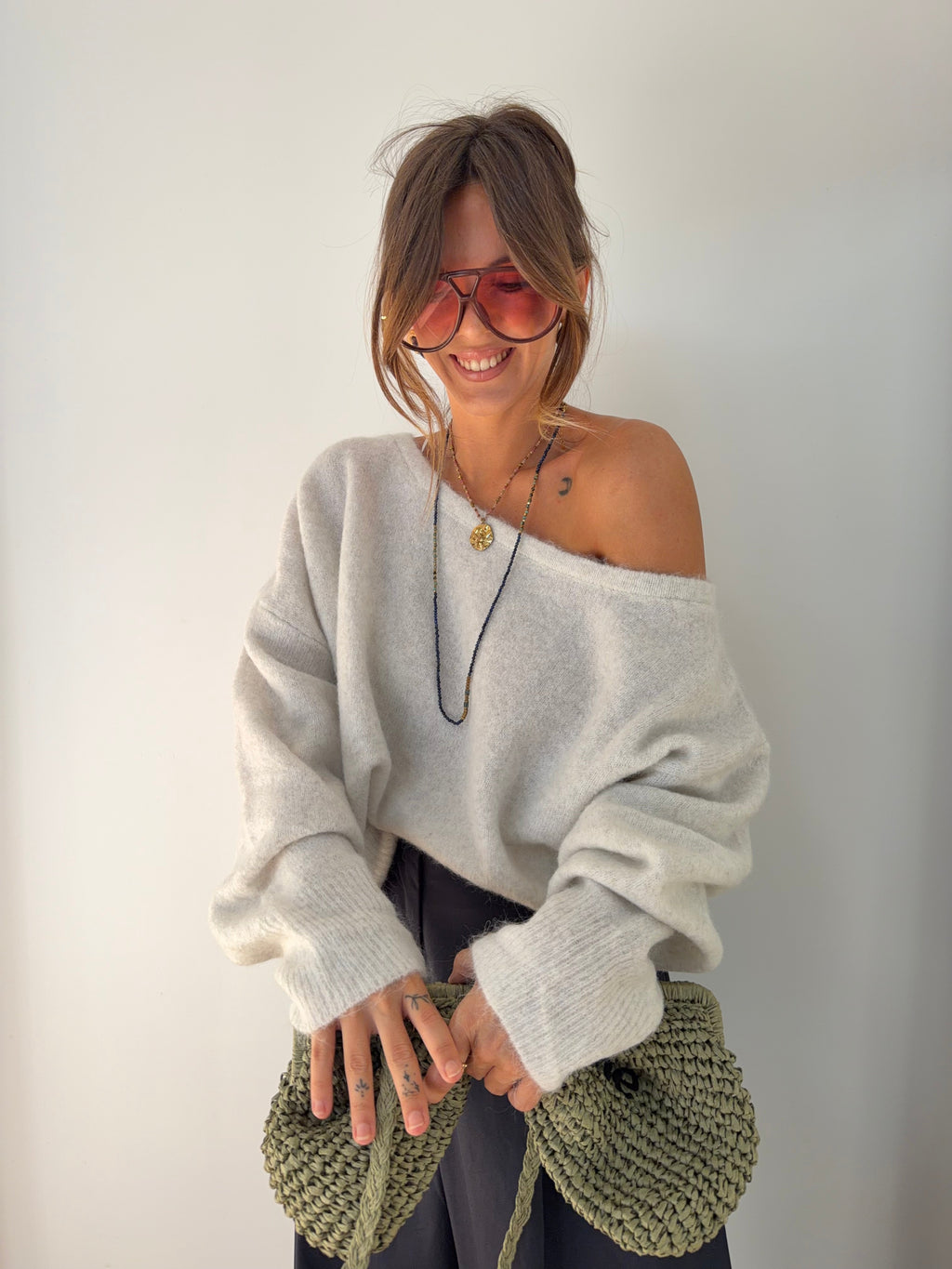 Pull Rome - gris chiné