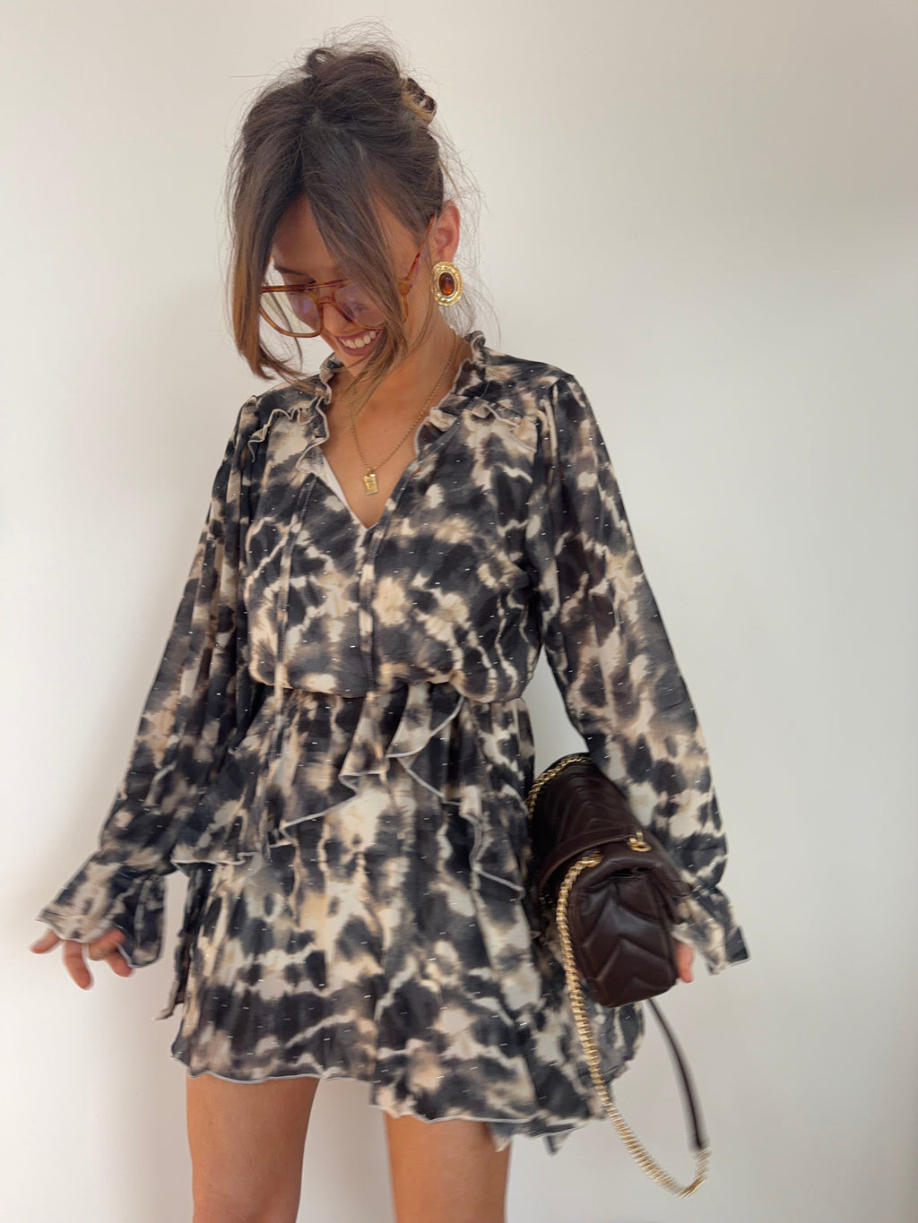 Robe à volants et strass