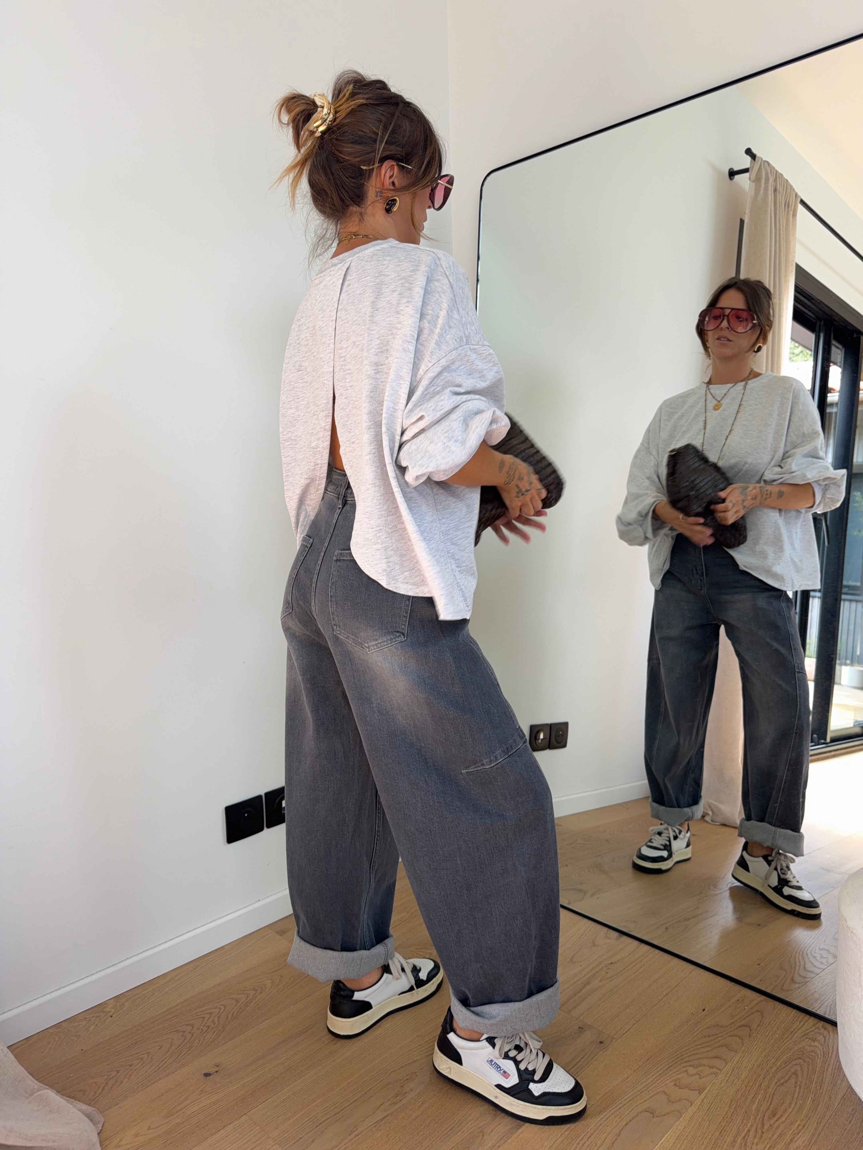 Jeans Mayron - gris clair