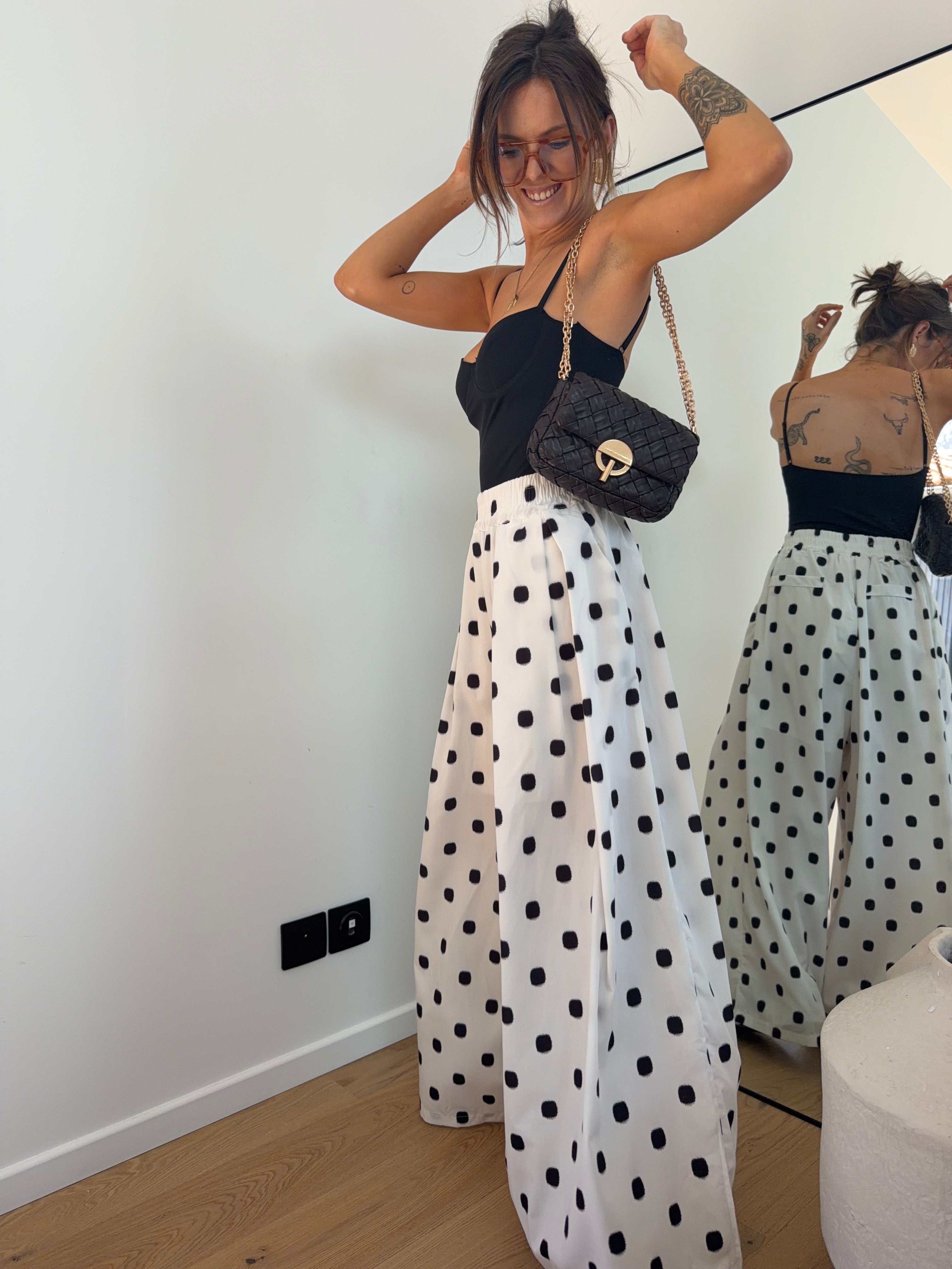 Pantalon à gros pois