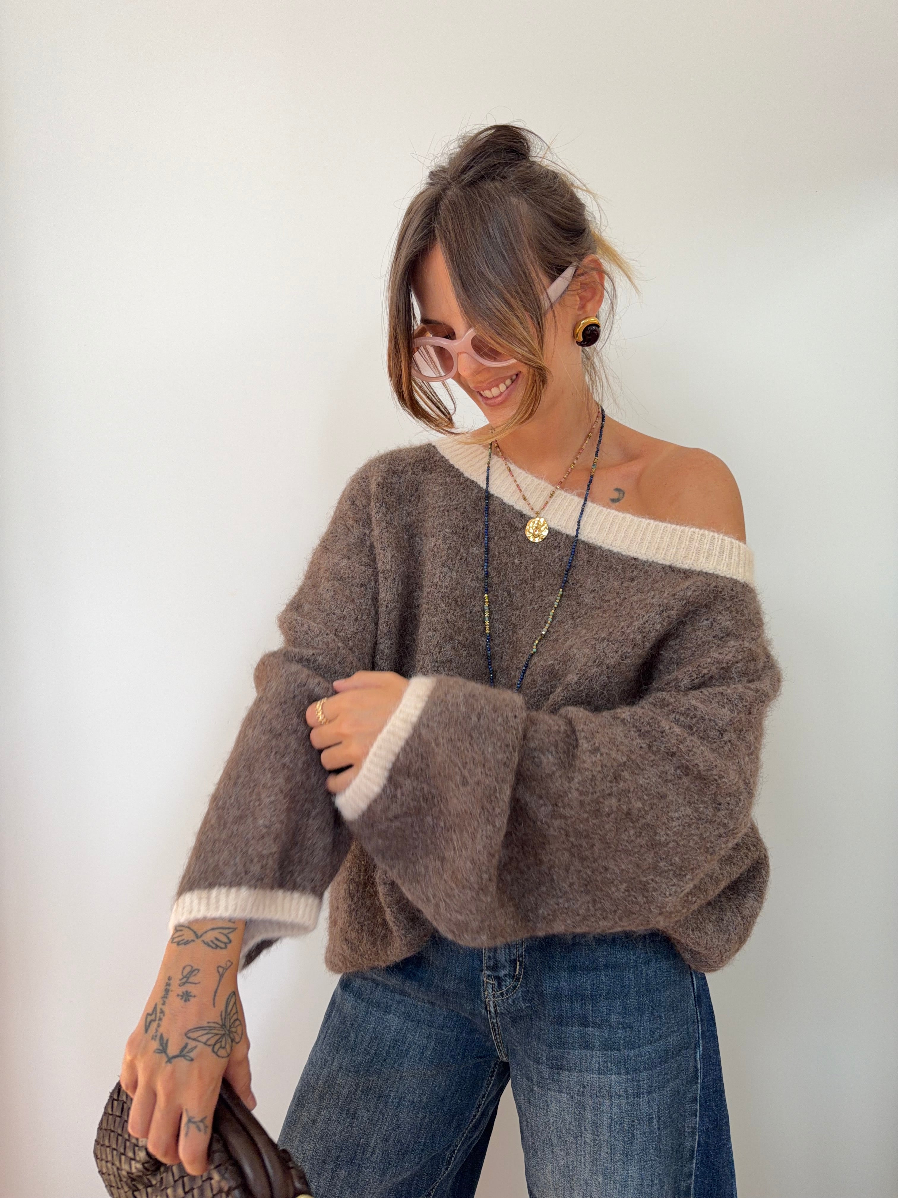 Pull Bali - moka et beige
