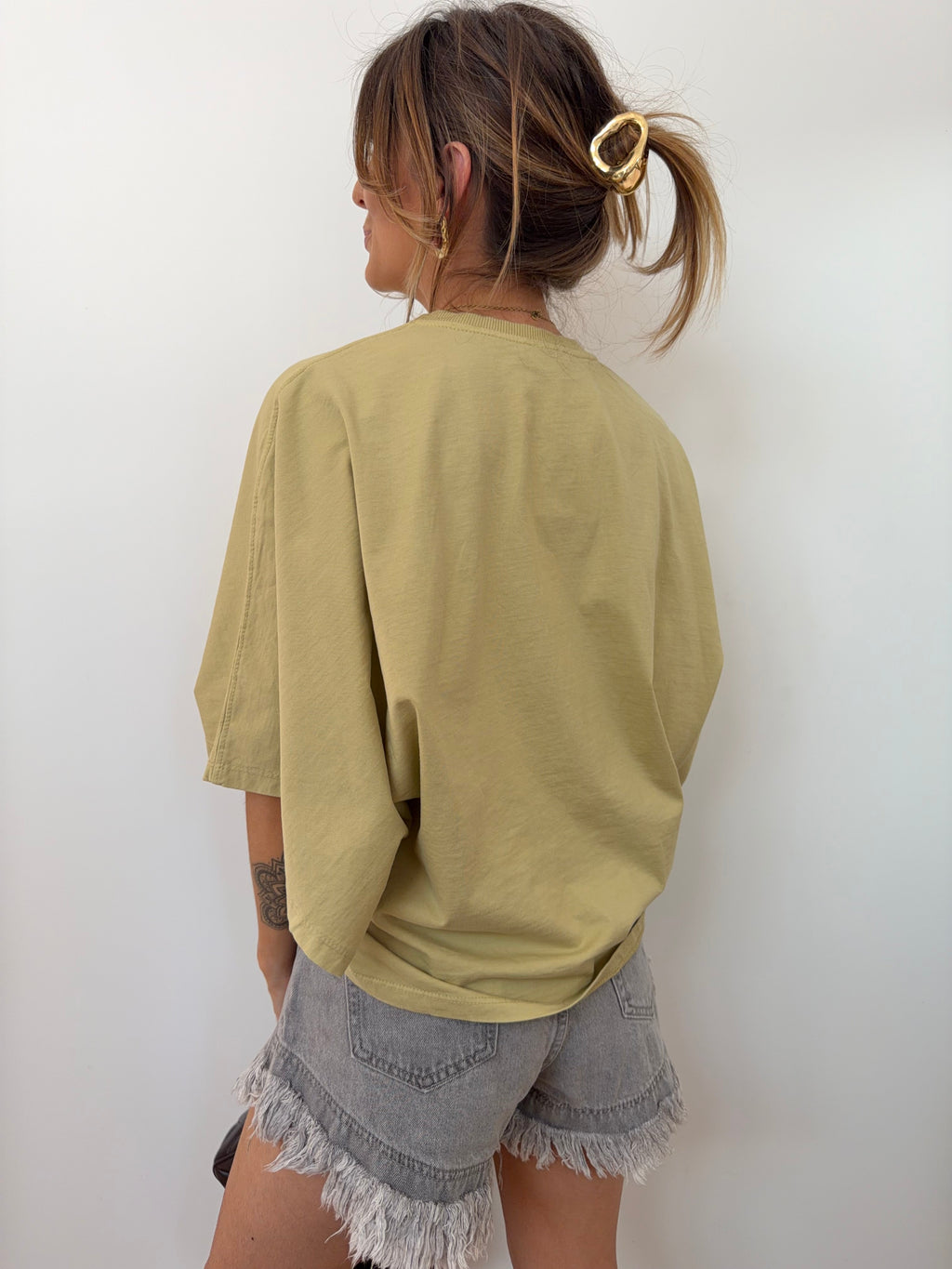 Short en jean - gris