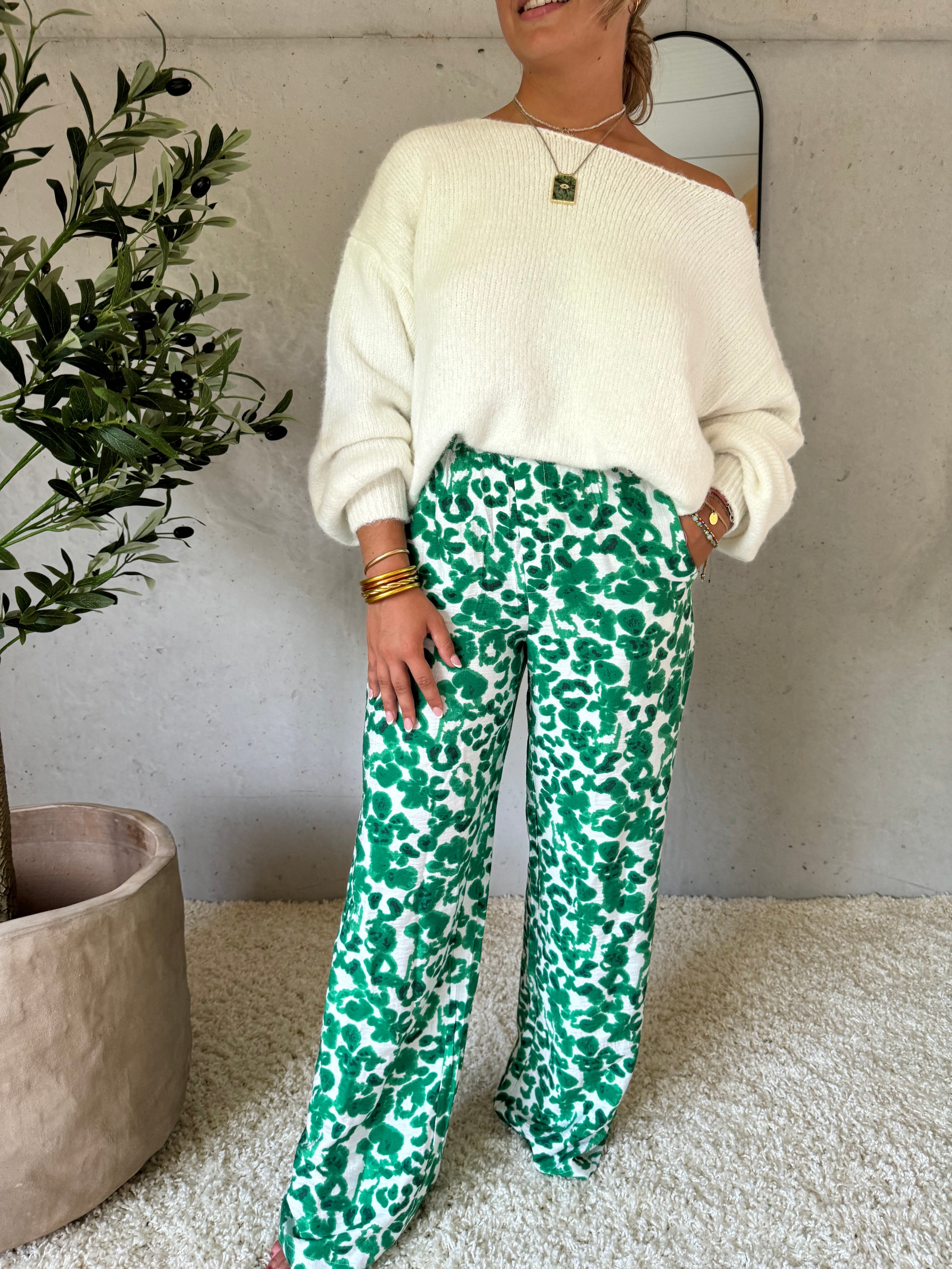 PANTALON FLUIDE - VERT