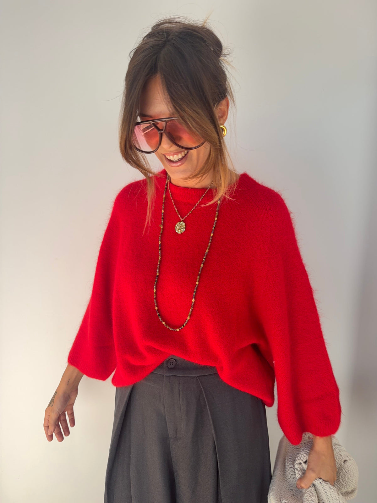 Pull Angora Seoul - rouge