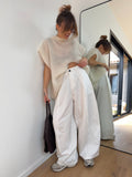 Pantalon à pois - blanc
