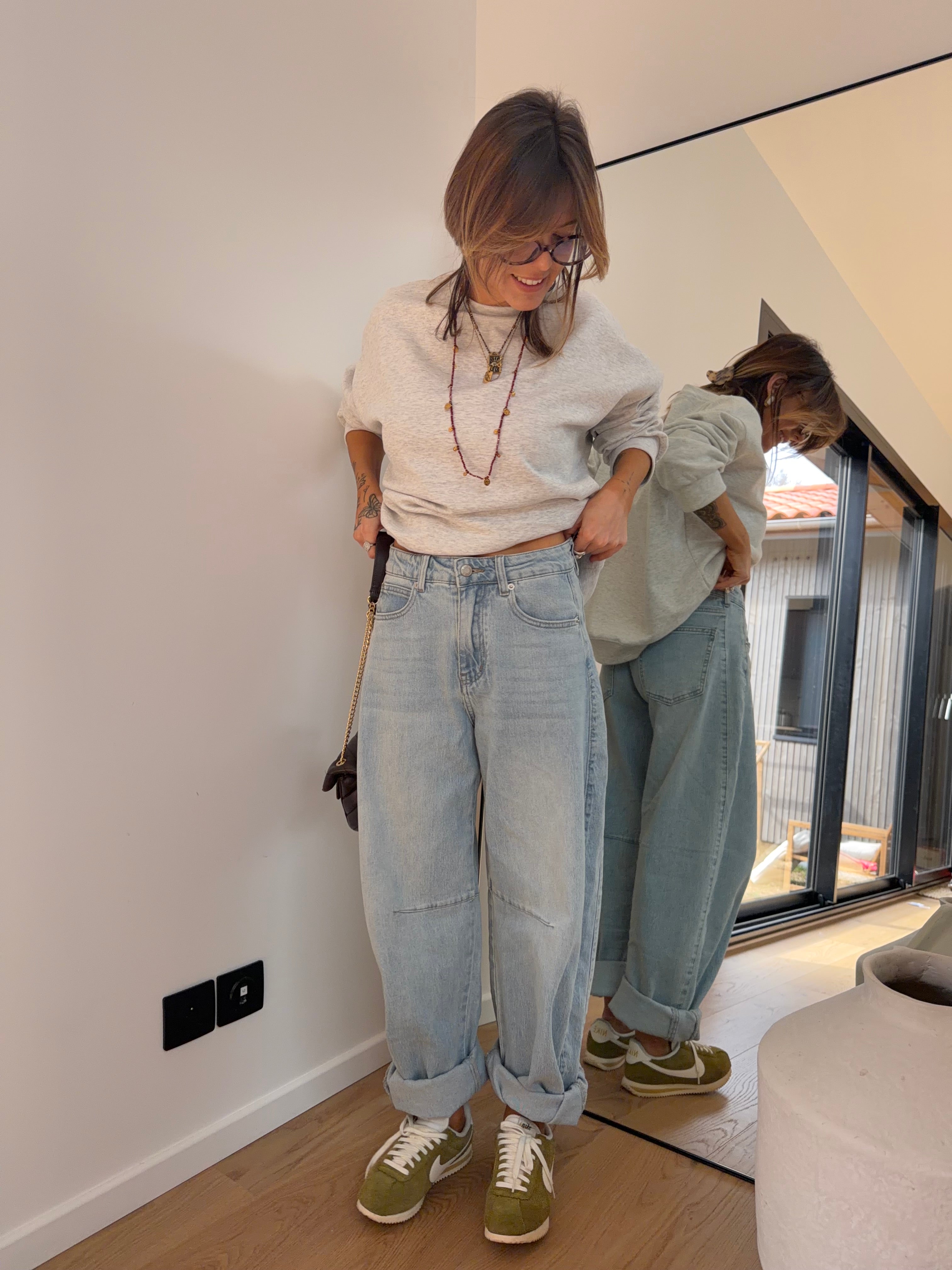 Jeans baggy Paoly - bleu clair