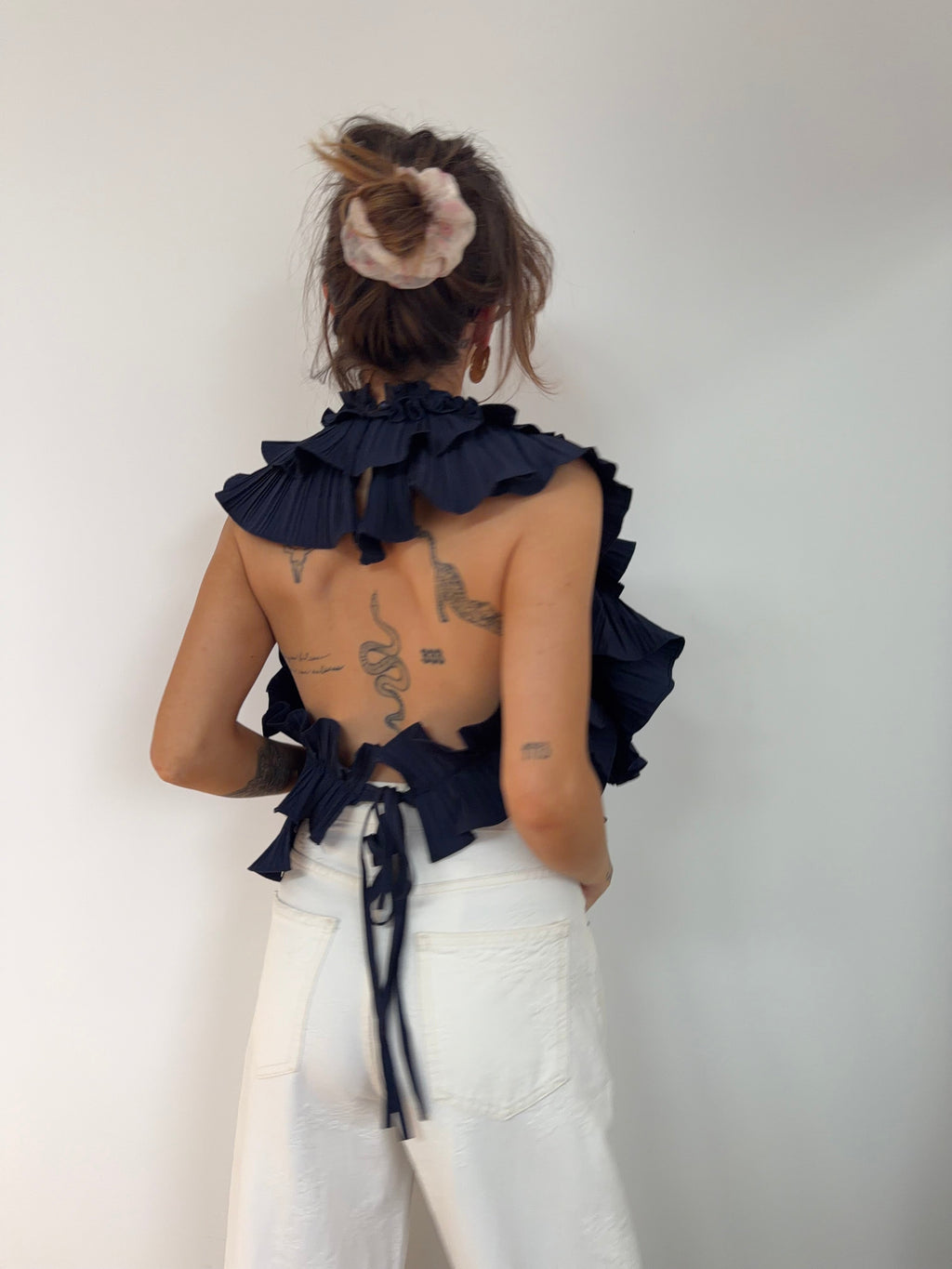 Haut fluffy - marine