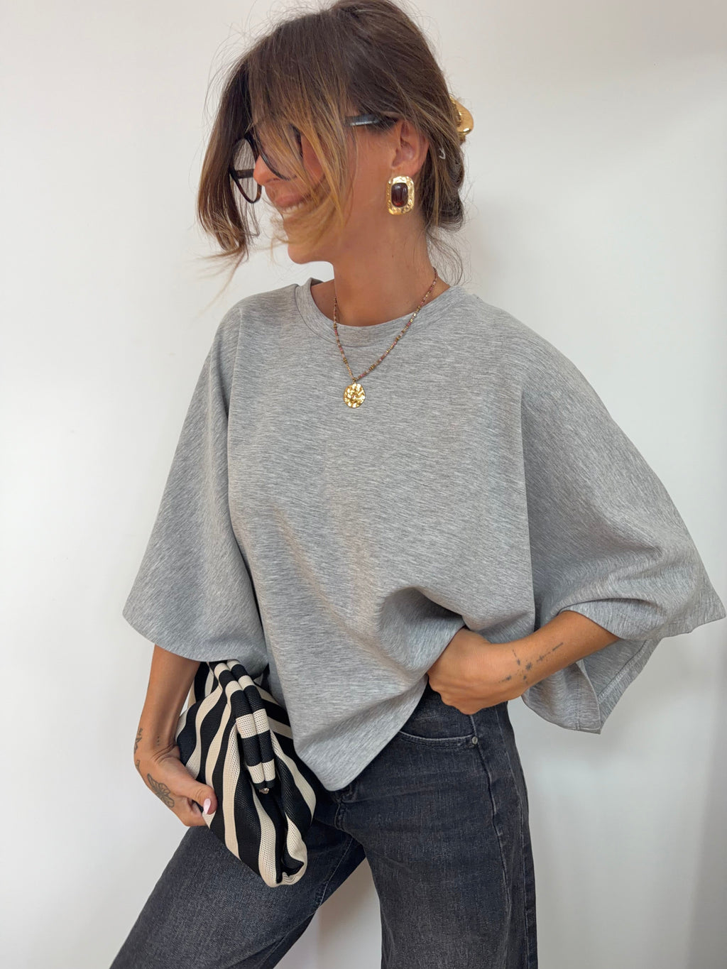 Sweat léger parfait  - gris