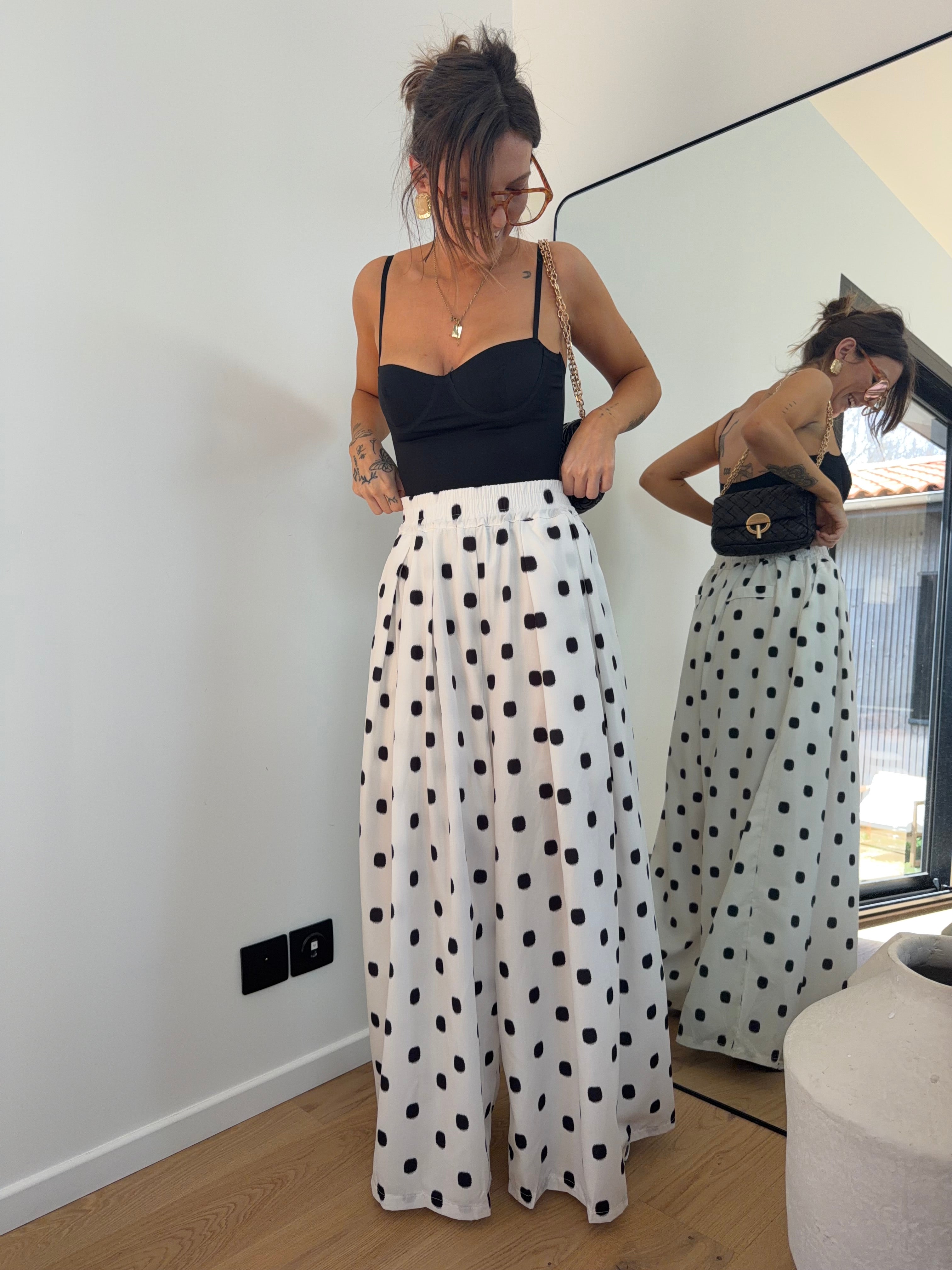 Pantalon à gros pois