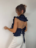 Haut fluffy - marine