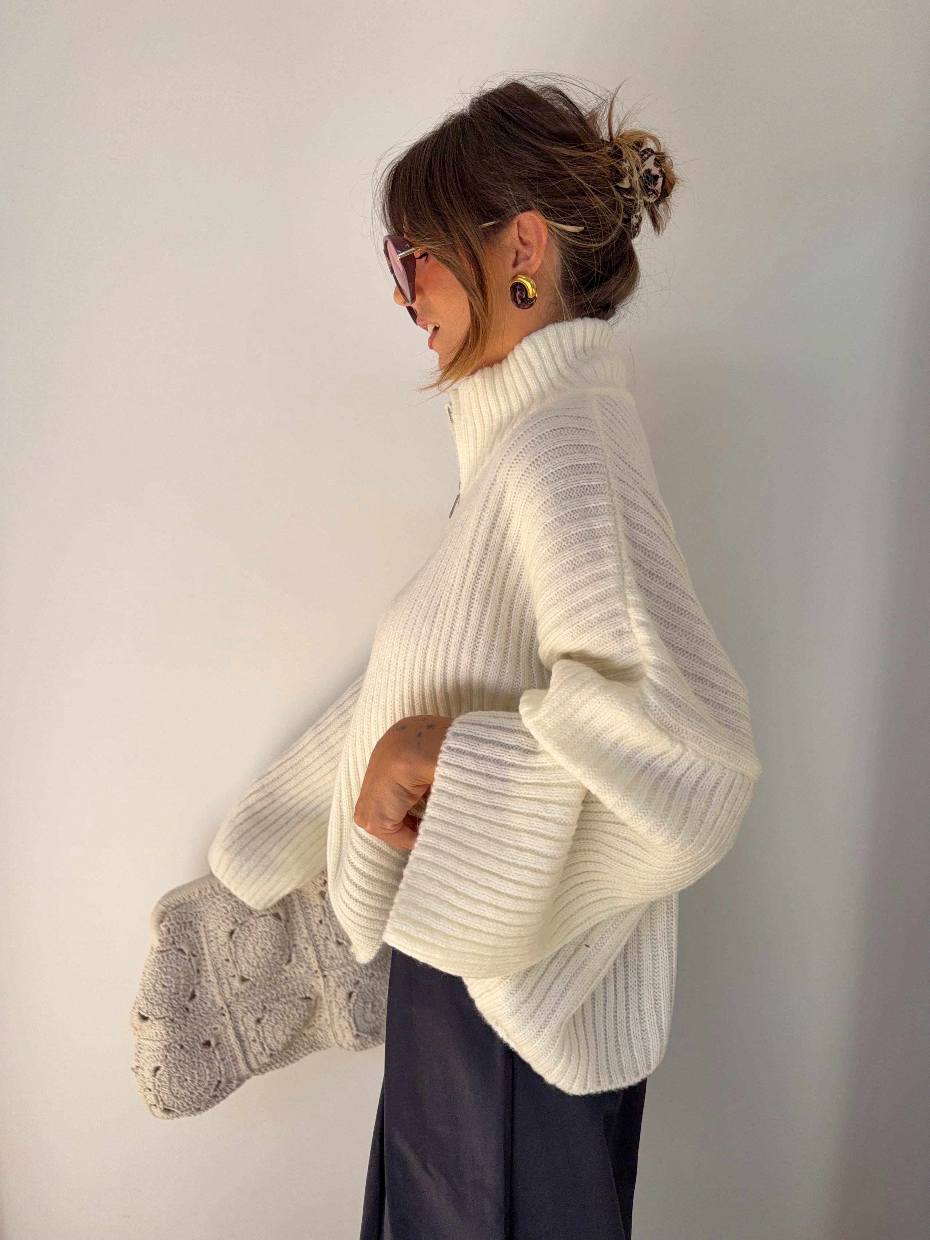 Veste cotelée - blanche