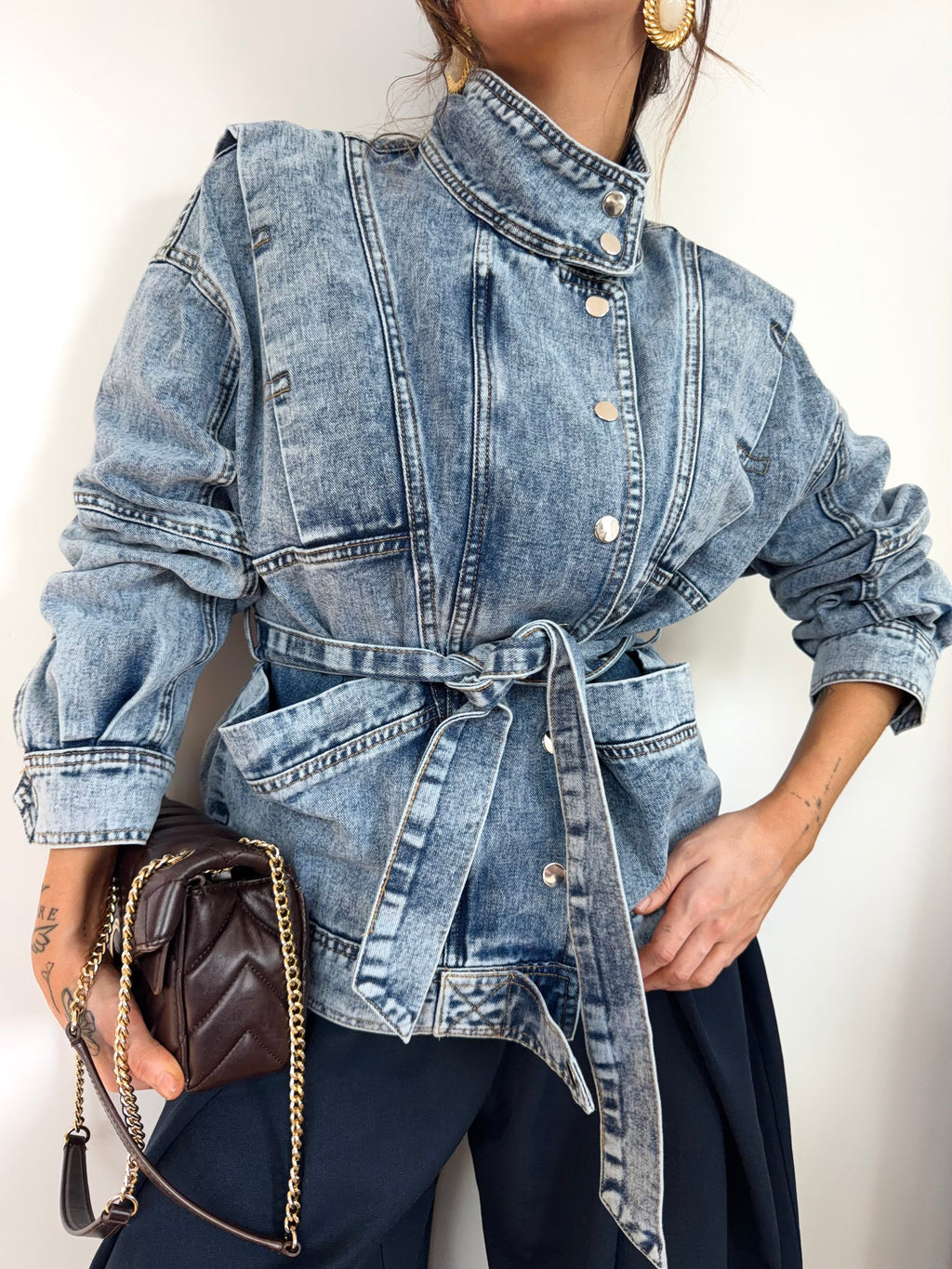 Veste à noeud - bleu jeans