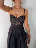 Bustier en dentelle - noir