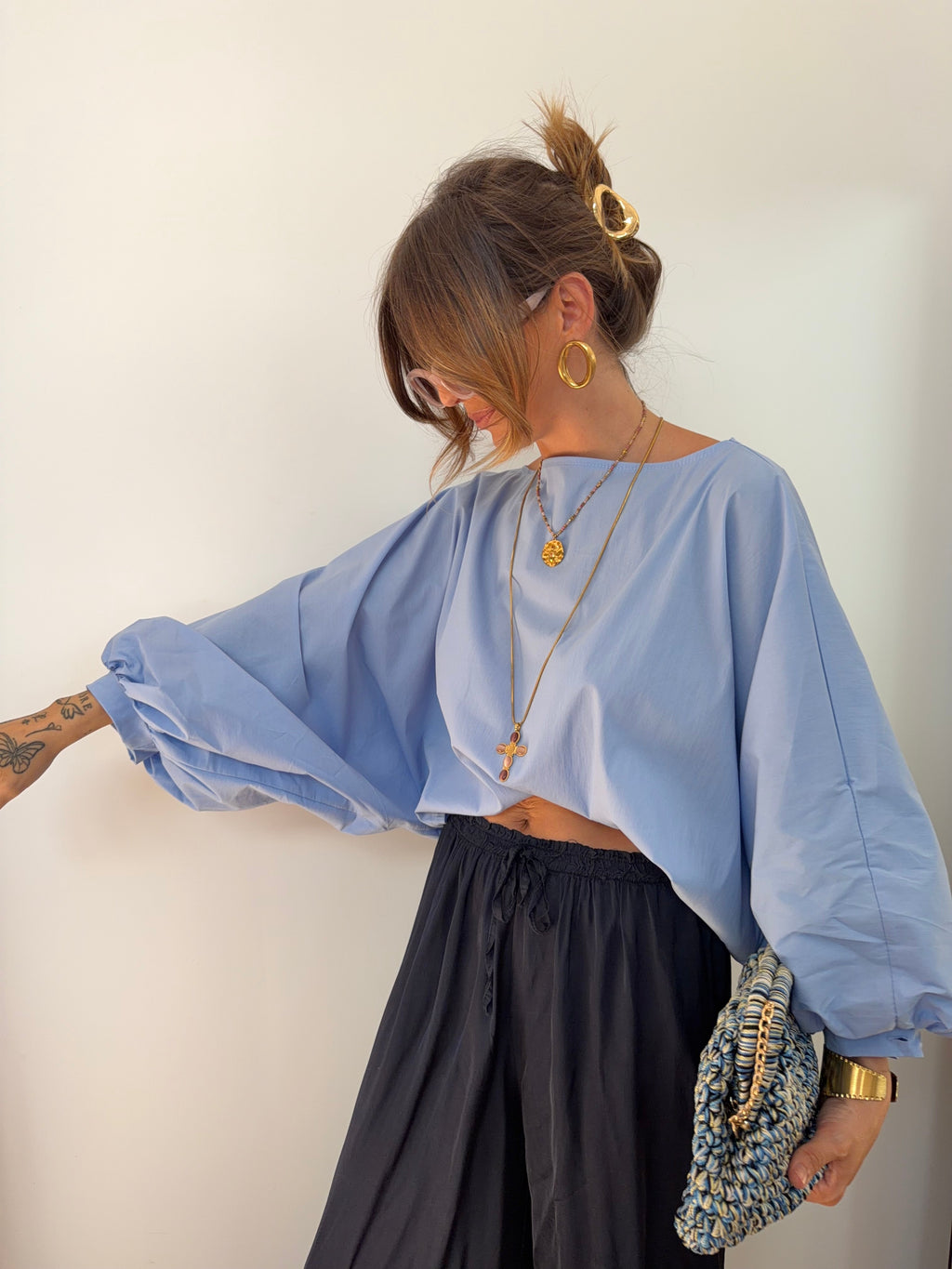 Blouse Elia - bleu clair