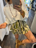 Jupe short - zébré verte