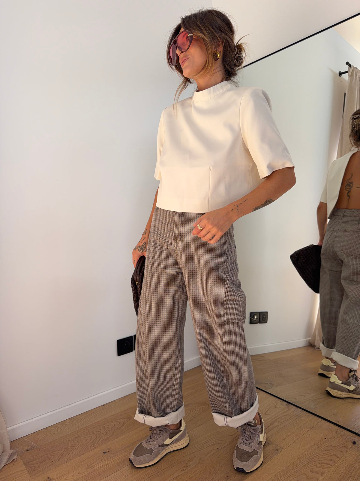 Jeans Mayron - pied de poule