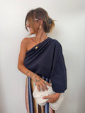T-shirt asymétrique - bleu marine