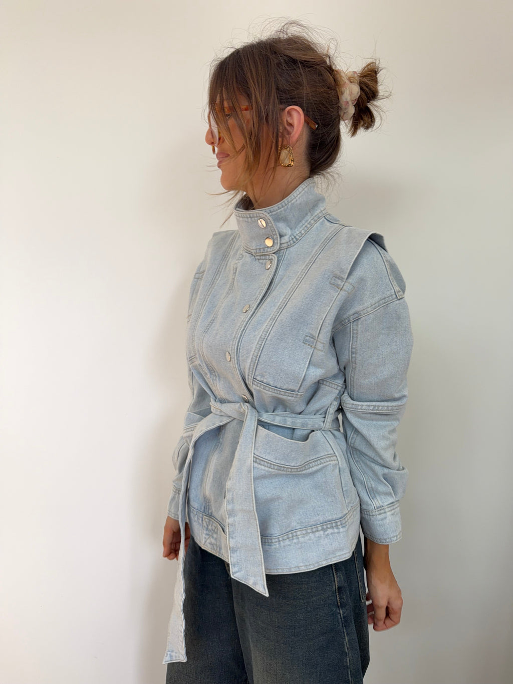 Veste à noeud - bleu clair
