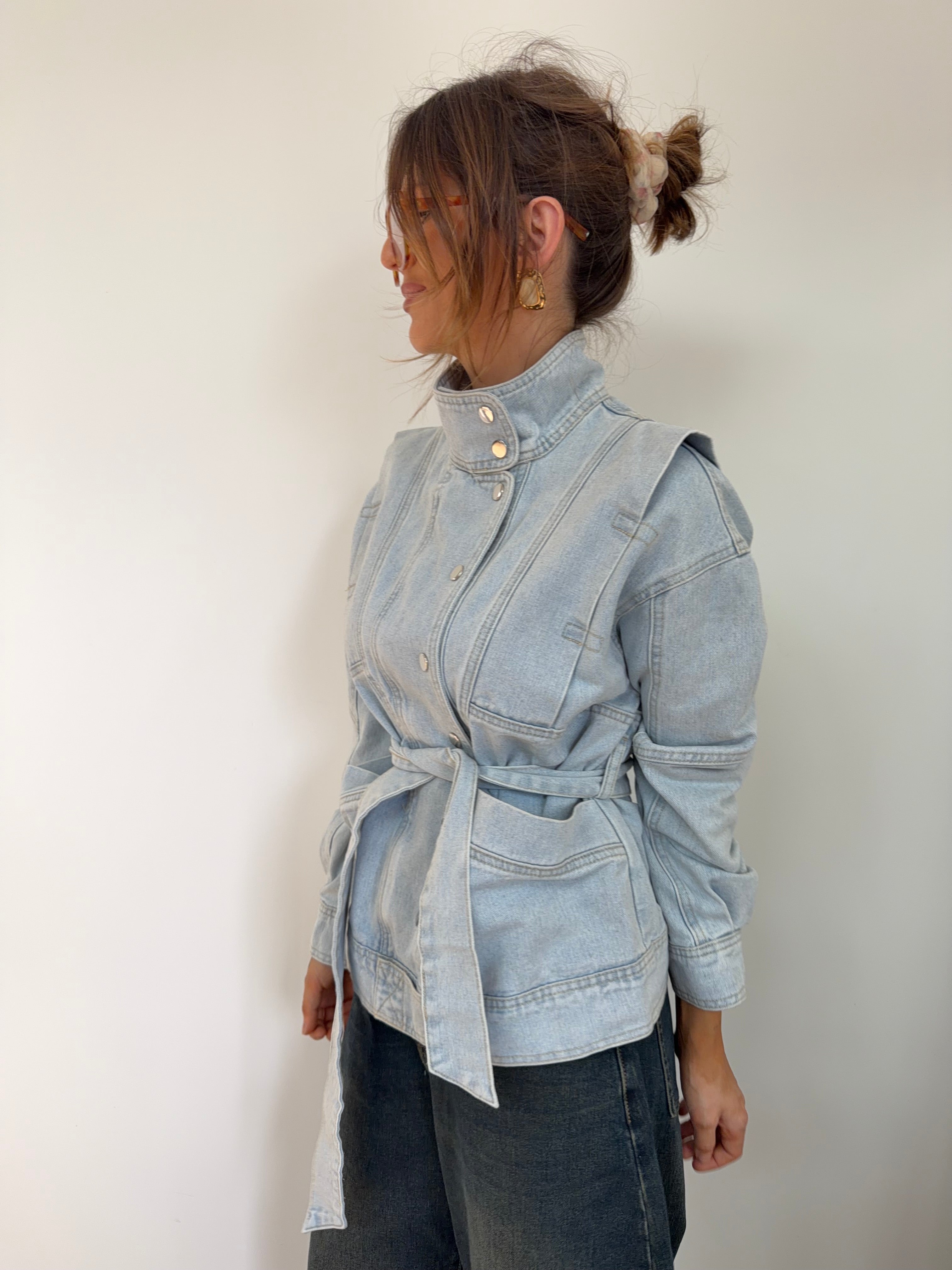 Veste à noeud - bleu clair