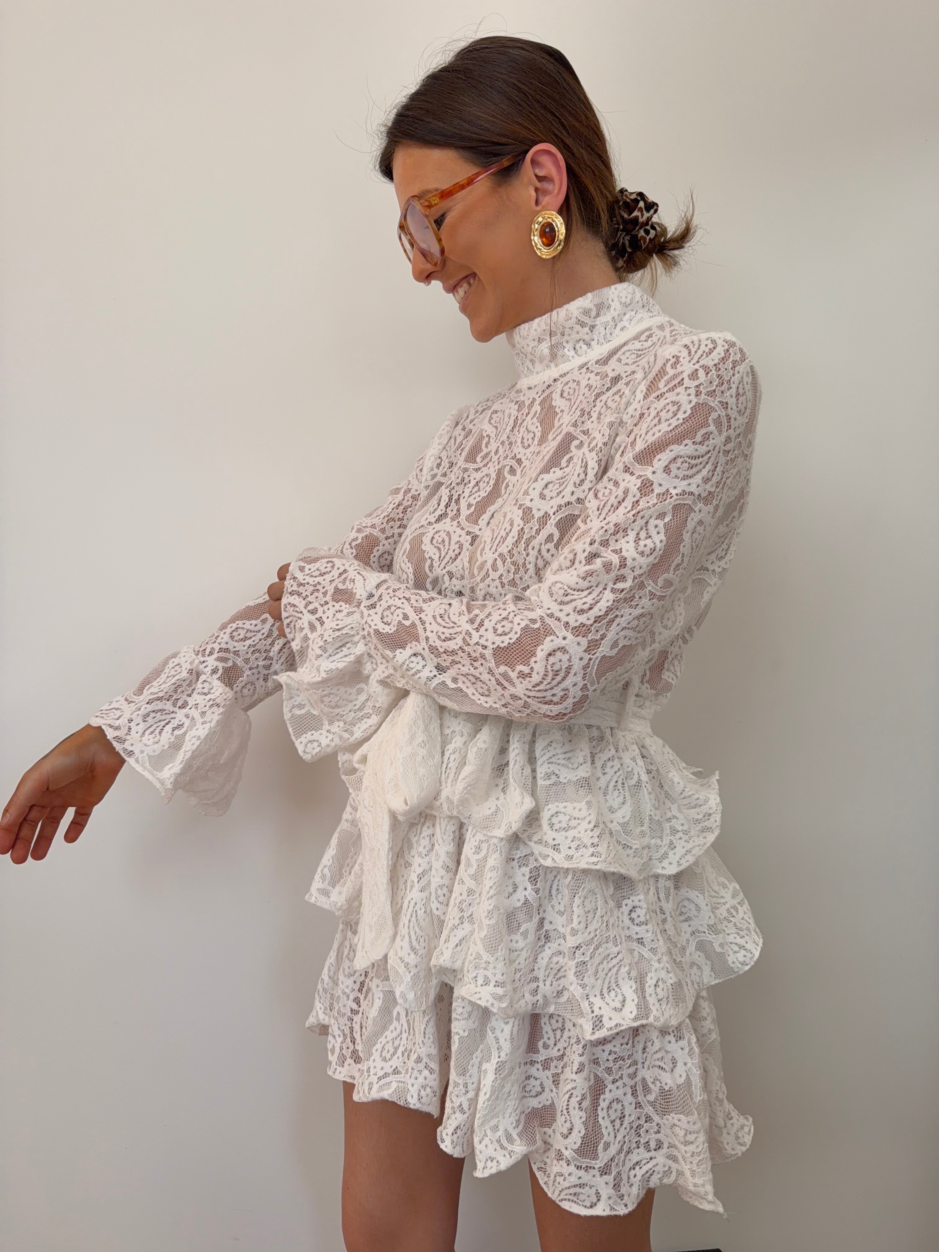 Robe dentelle - blanche