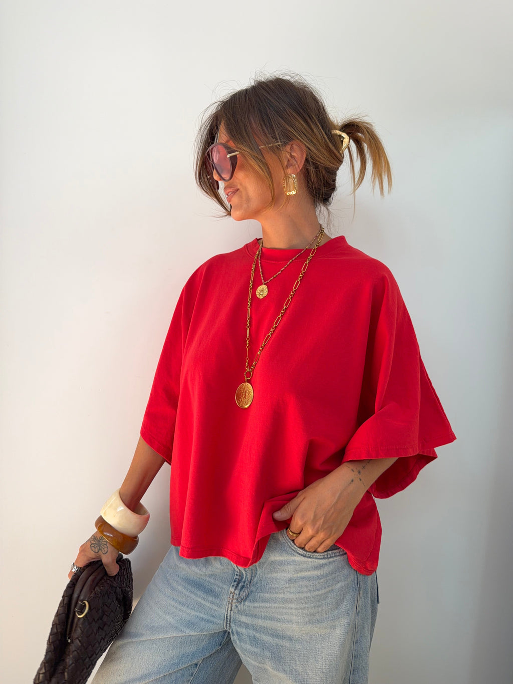 T-shirt épais parfait - rouge
