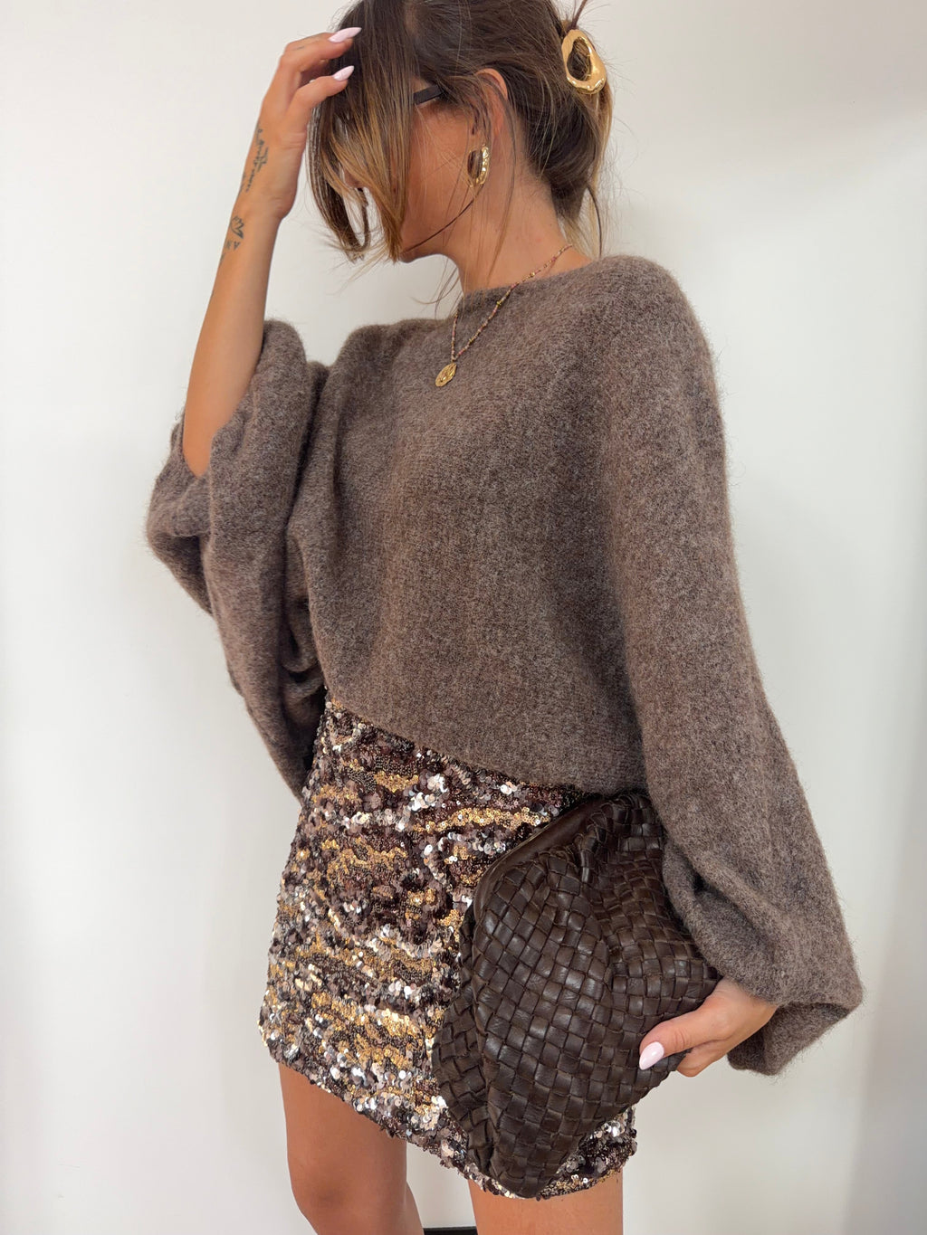 Pull oversize - moka
