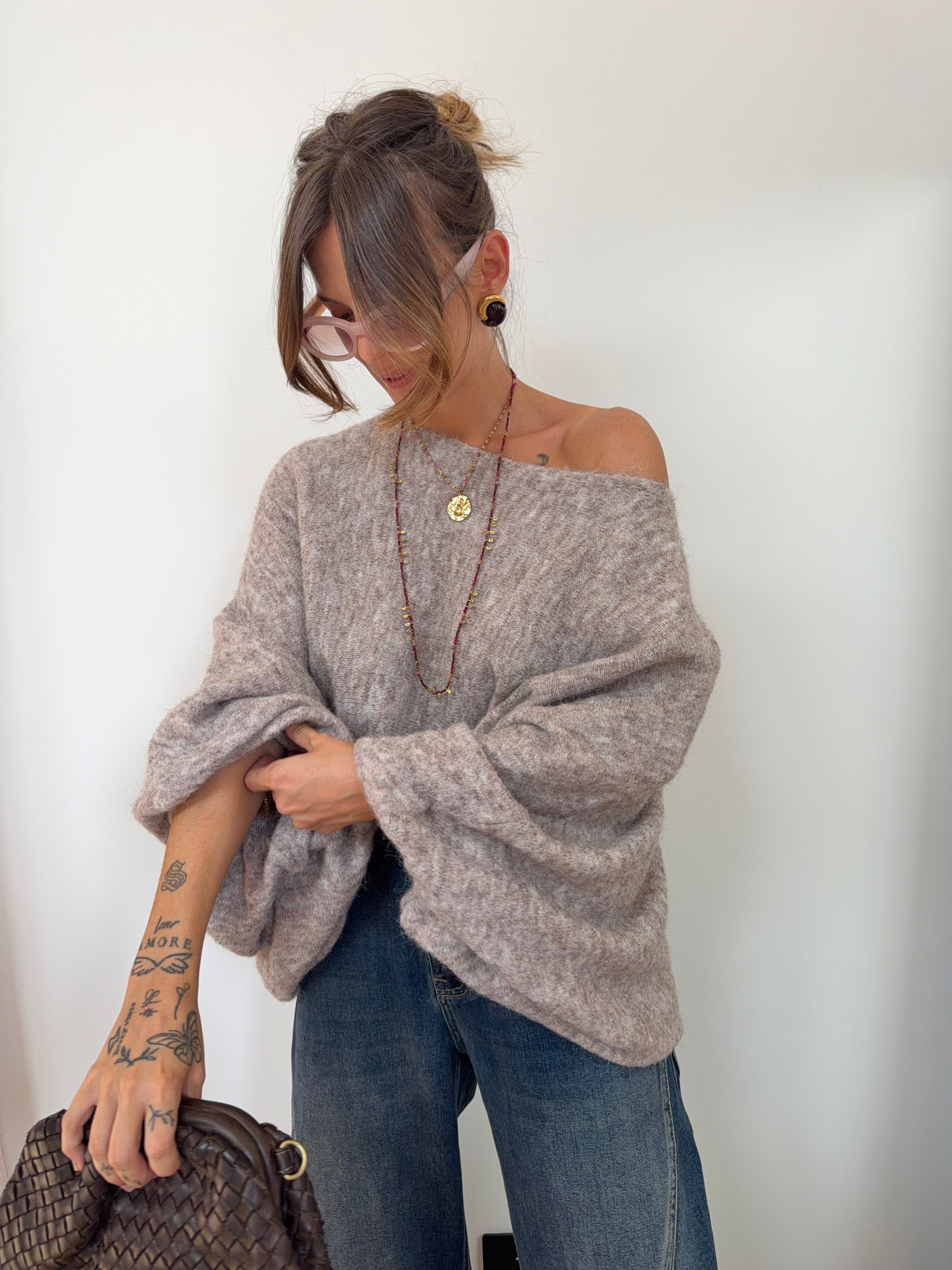 Pull oversize - taupe