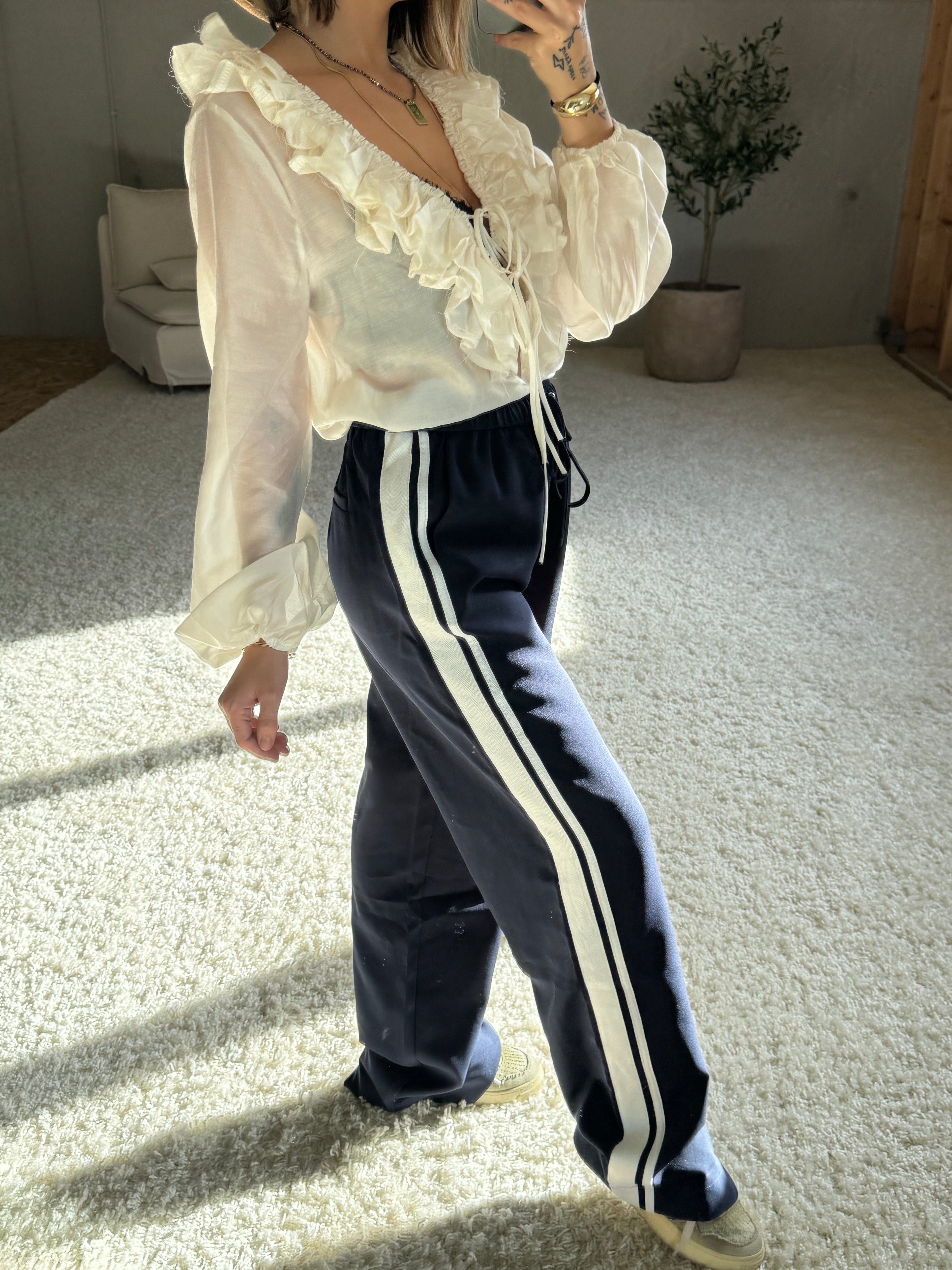 Pantalon à bandes - bleu marine