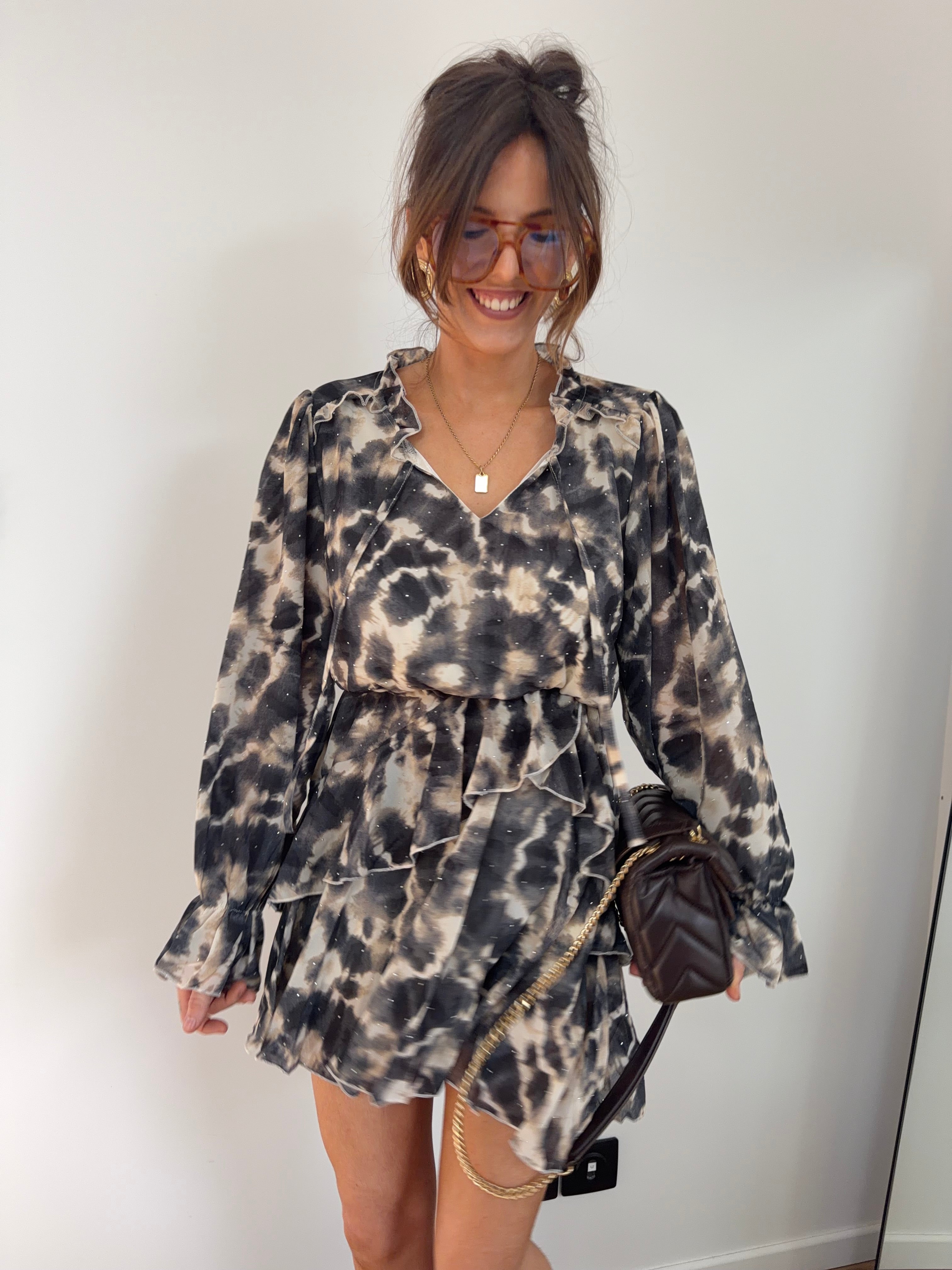 Robe à volants et strass
