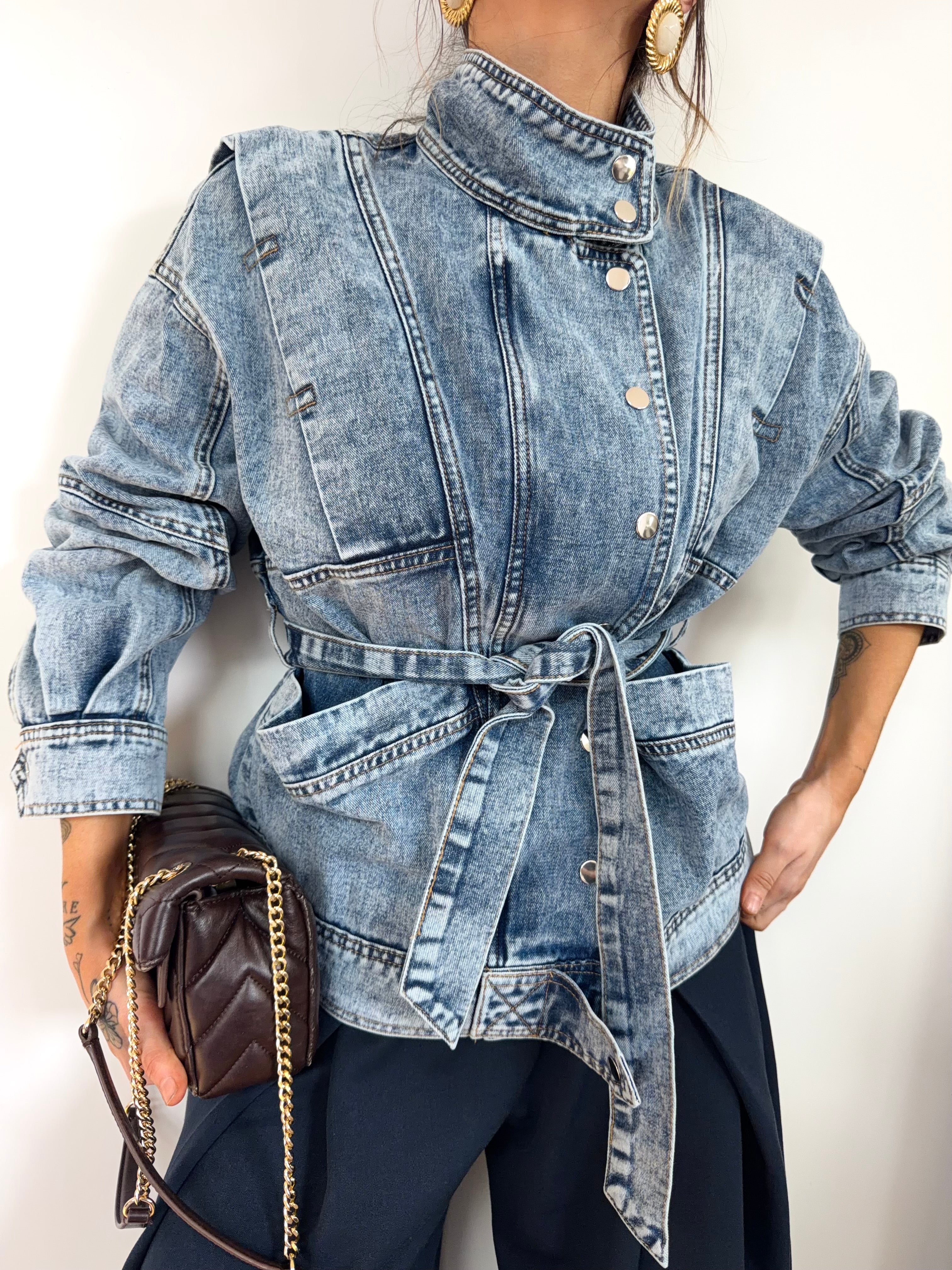 Veste à noeud - bleu jeans