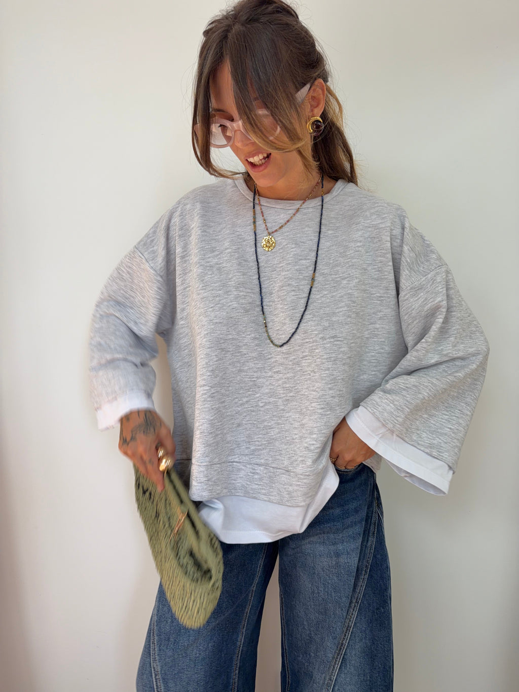 Double t-shirt - gris