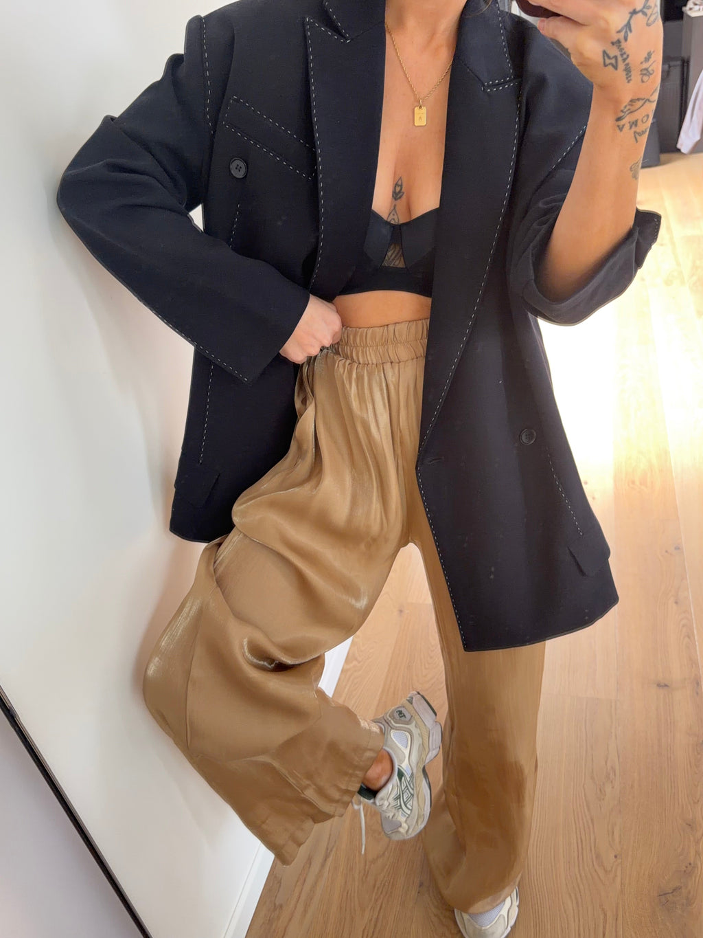 Pantalon satiné - camel